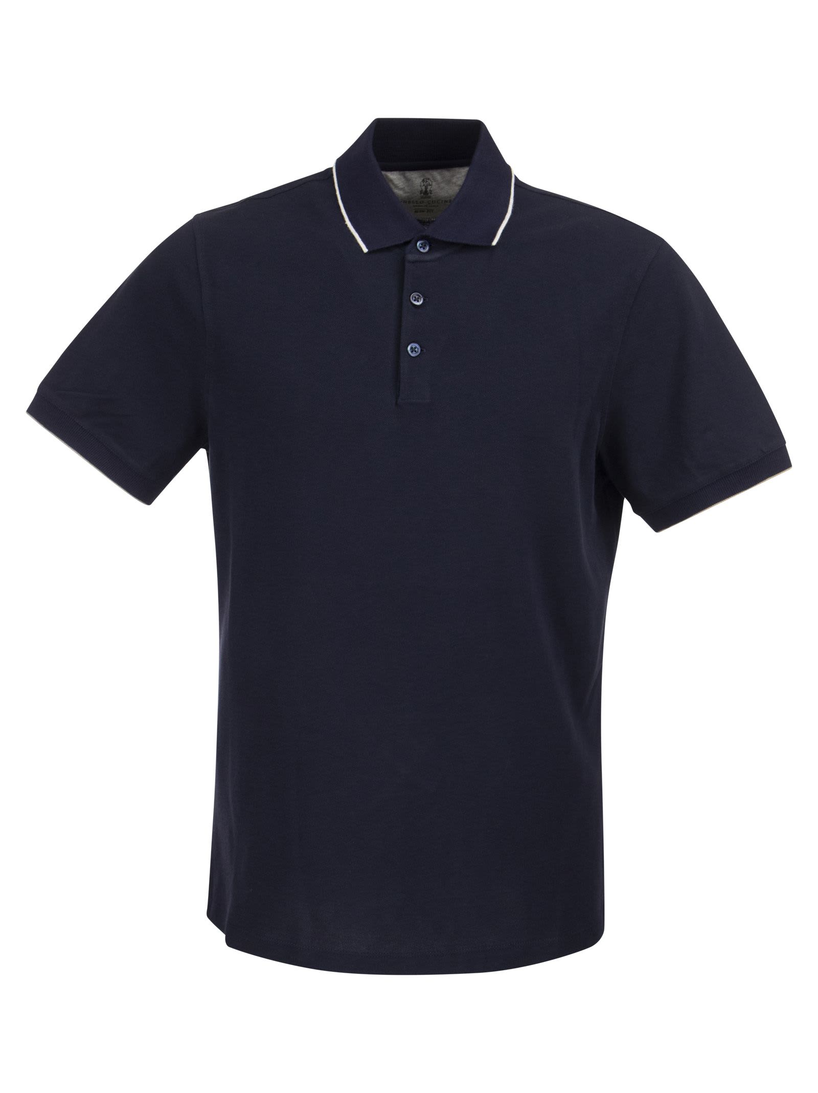 Brunello Cucinelli Short-sleeved Cotton Pique Polo Shirt