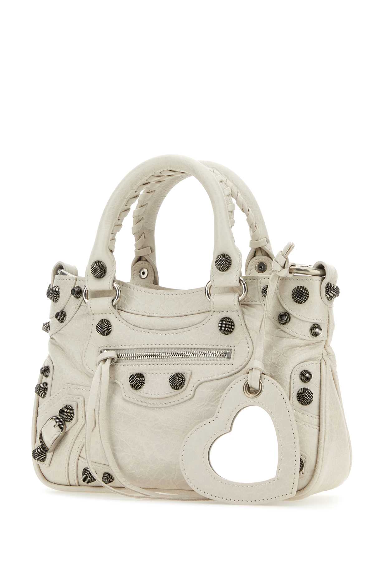 Shop Balenciaga Chalk Nappa Leather Neo Cagole S Handbag In 9914