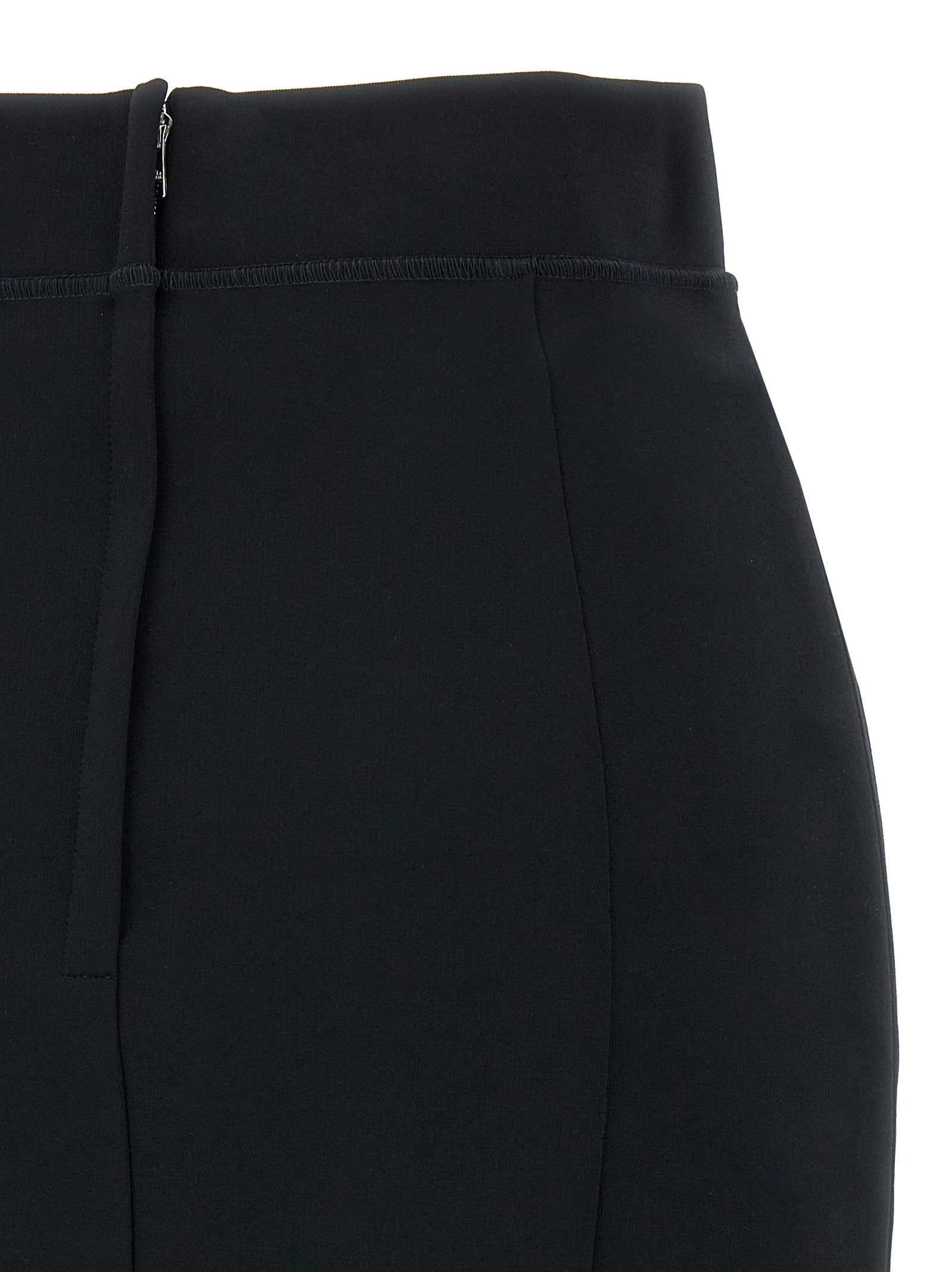 Dolce & Gabbana Logo Stretch Skirt In Nero