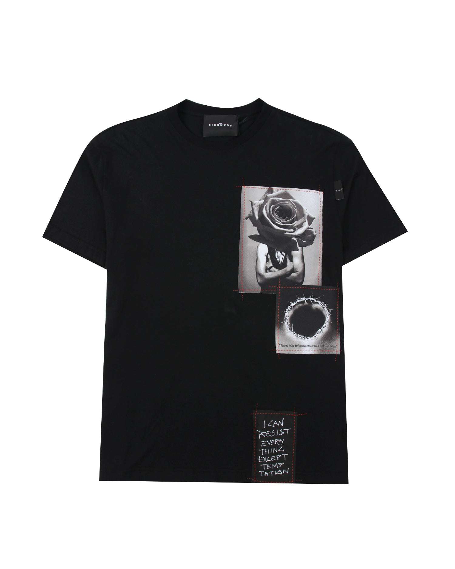 John Richmond T-shirt With Print On The Front In Nero