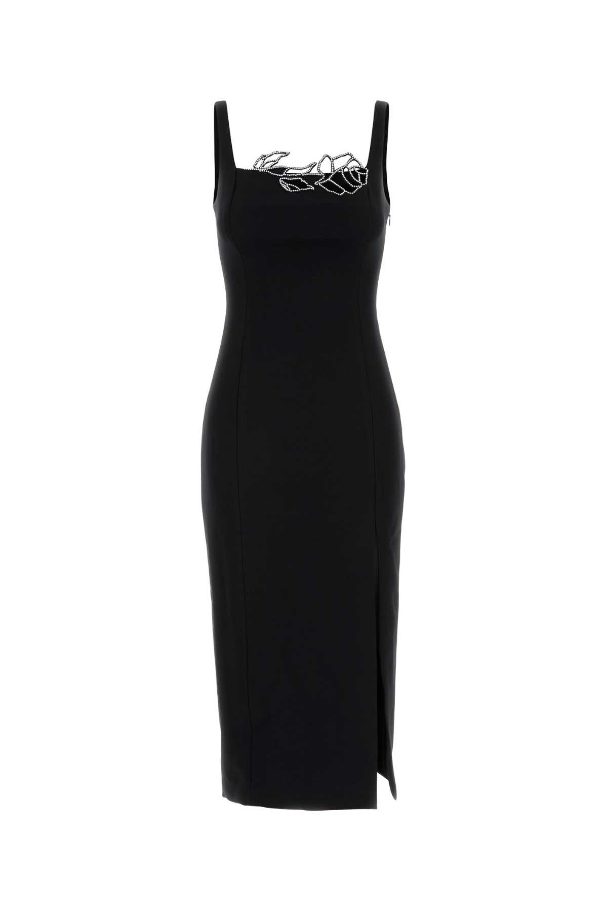 Black Stretch Crepe Dress