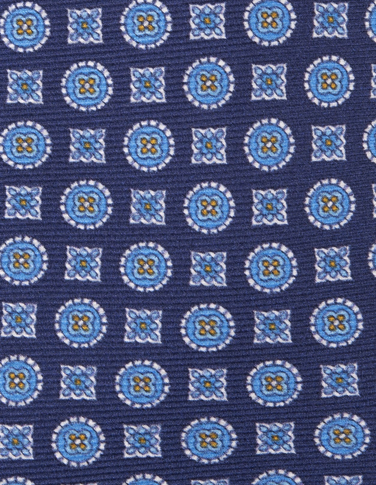 Shop Kiton Blue Tie With Micro Pattern