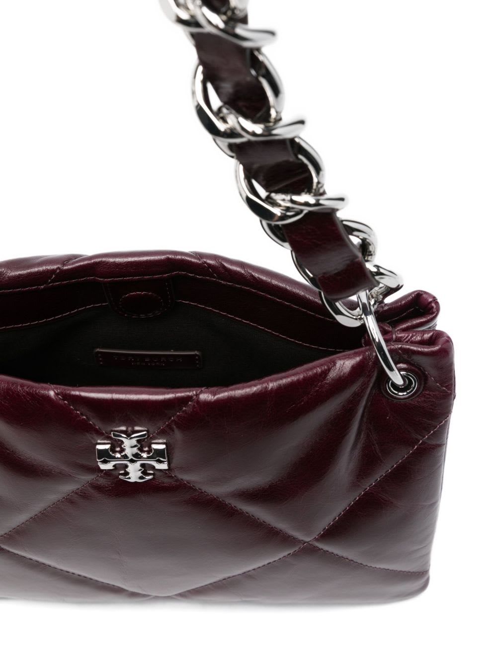 Tory Burch Kira Leather Shoulder Bag In Burgundy