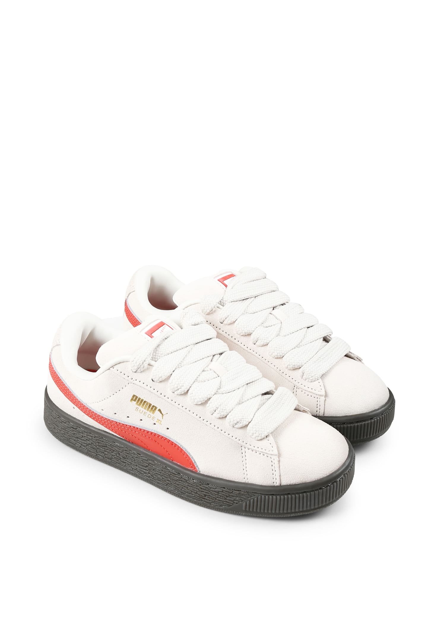 Puma Grey Sneakers For Kids In Gray