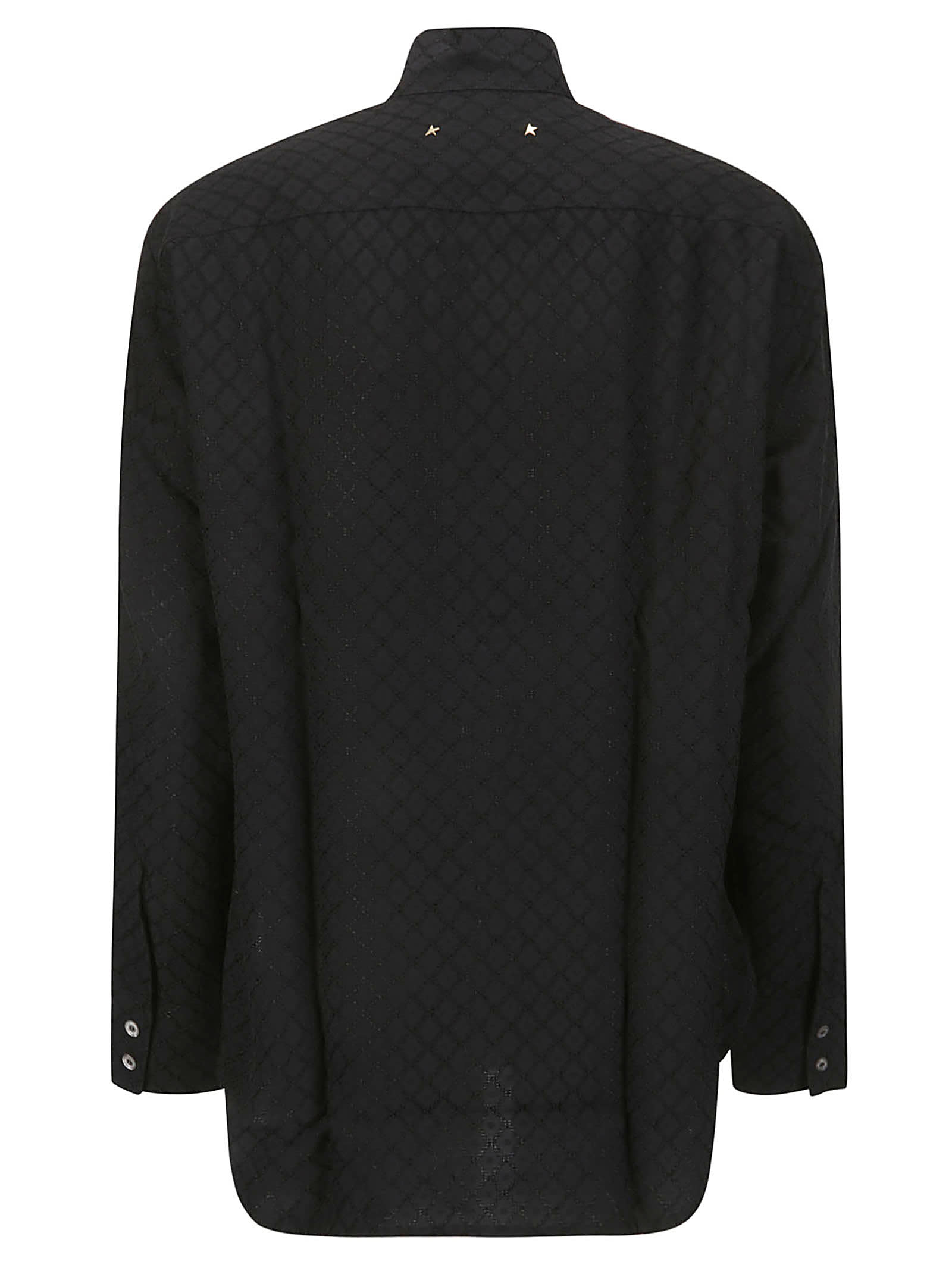 Shop Golden Goose Journey Ws Tie-detailed Blouse Viscose Fabric In Black