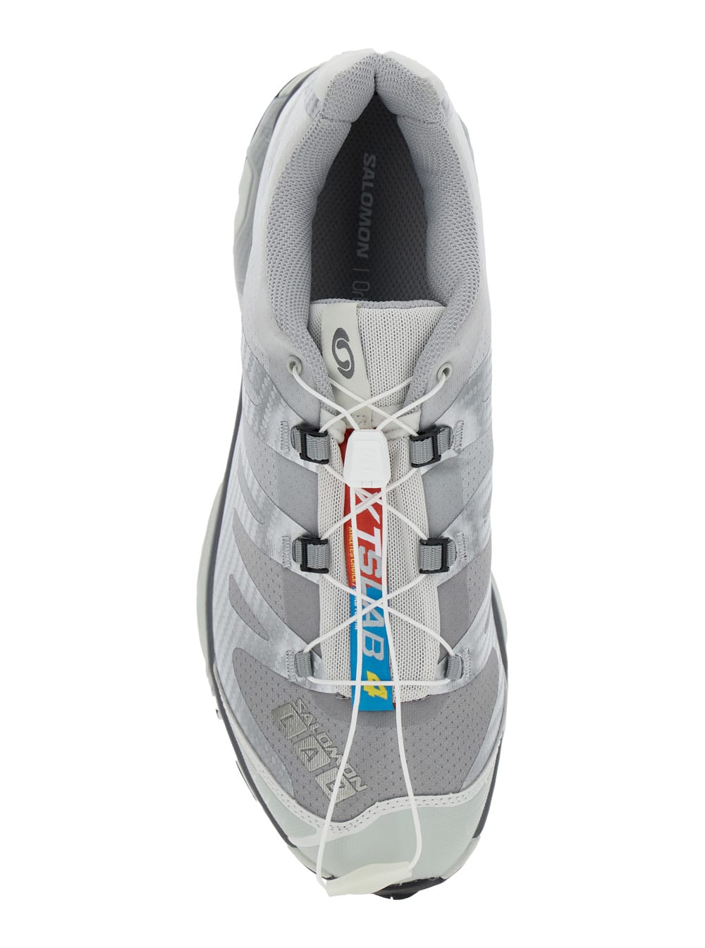 Salomon Xt-6 S/lab Silver Sneakers With Drawstring In Mesh And Tech Fabric In Metallic