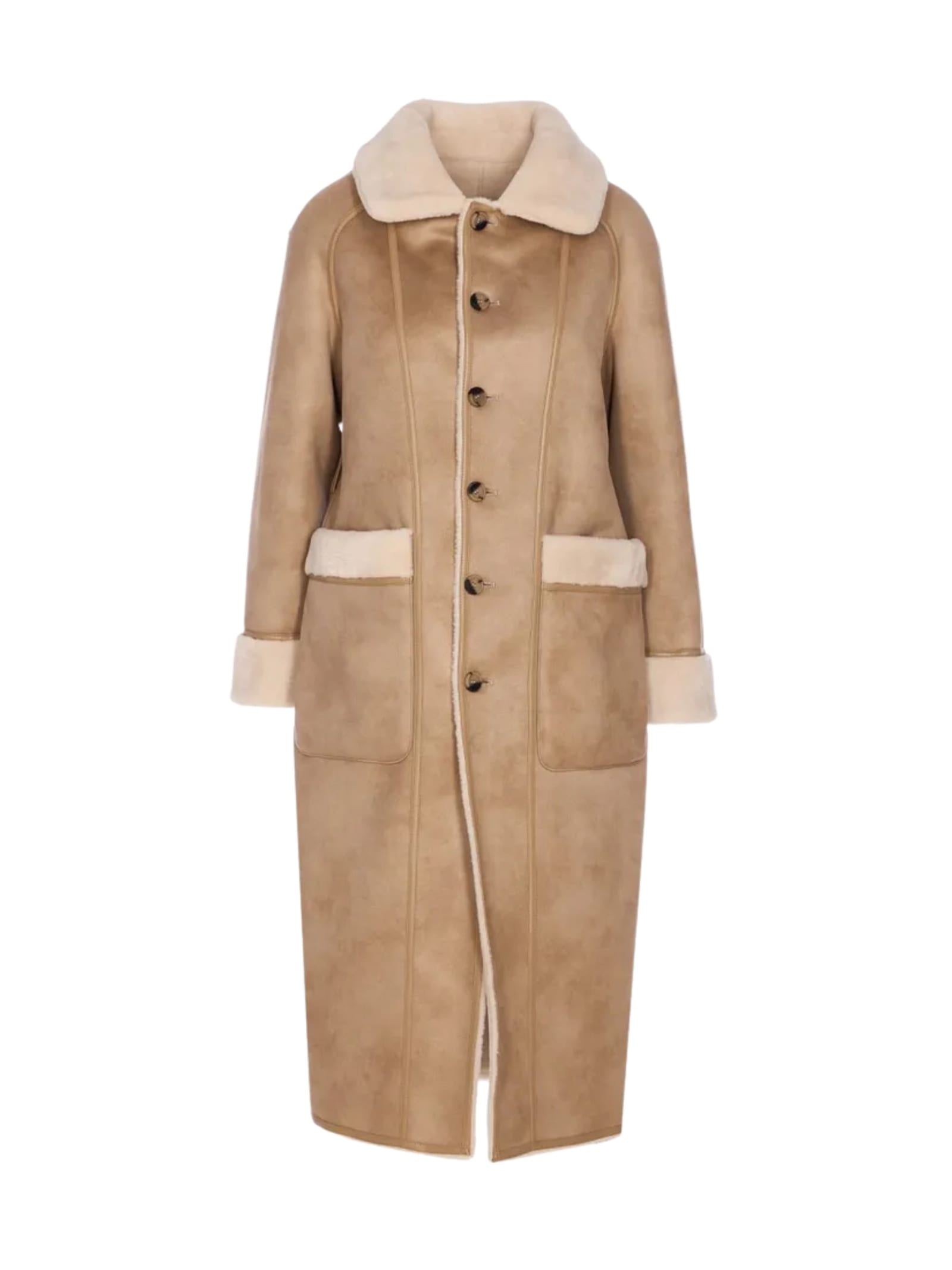 Urbancode Wool Coat In Neutral