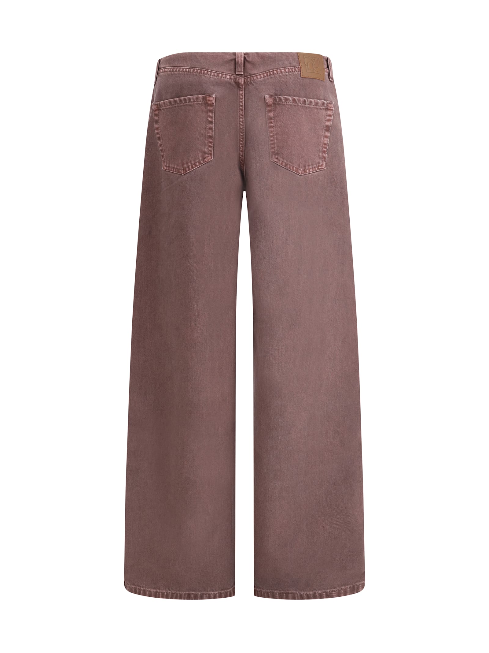 Magda Butrym Women Low Waist Wide Leg Jeans In Brown