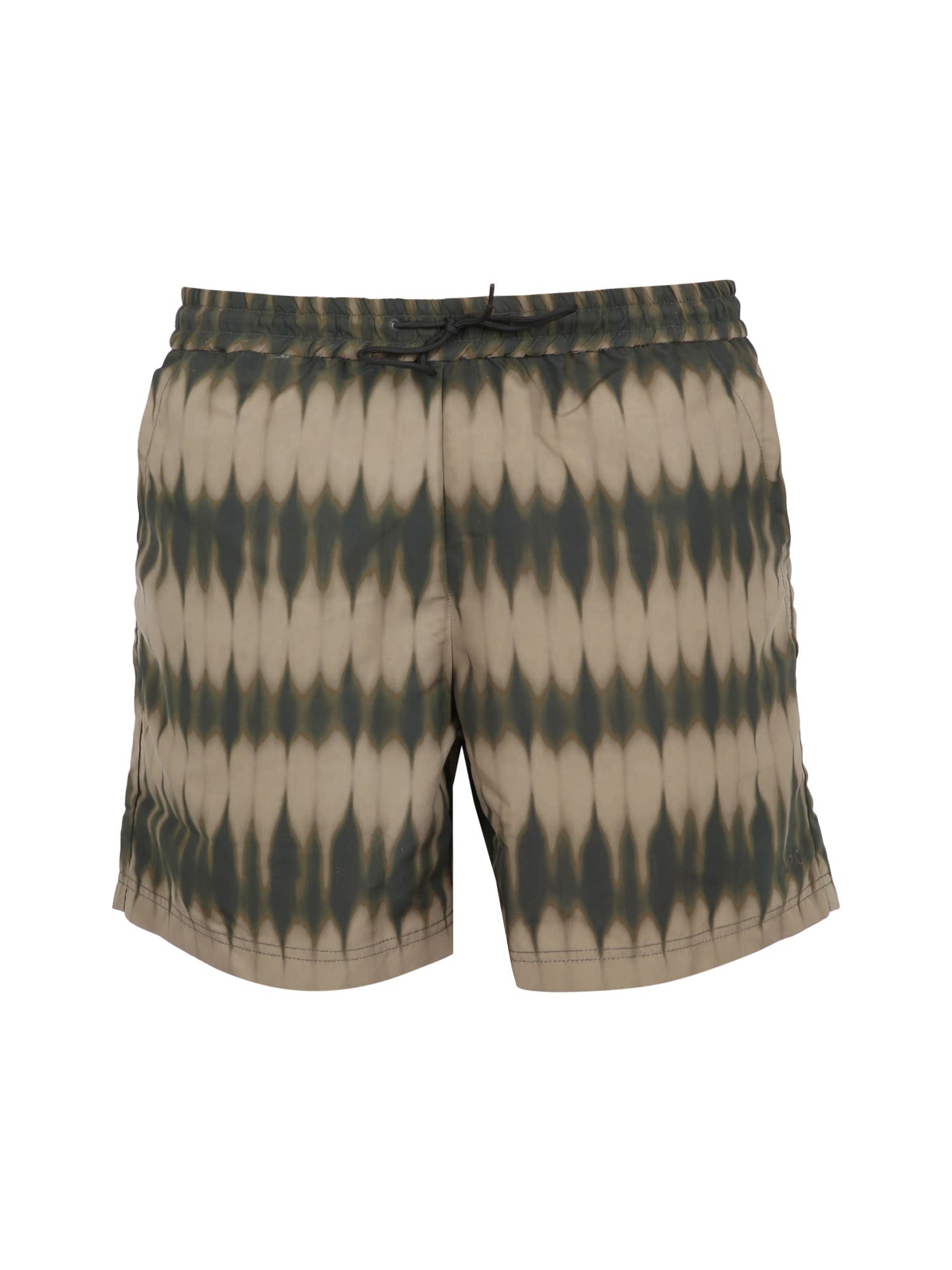 Apc Bobby Tie-dye Swim Shorts In Marrone