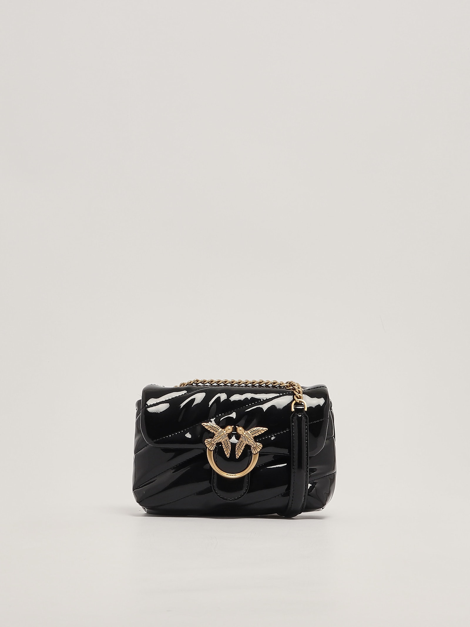 Shop Pinko Love Puff Baby Cl Clutch In Nero