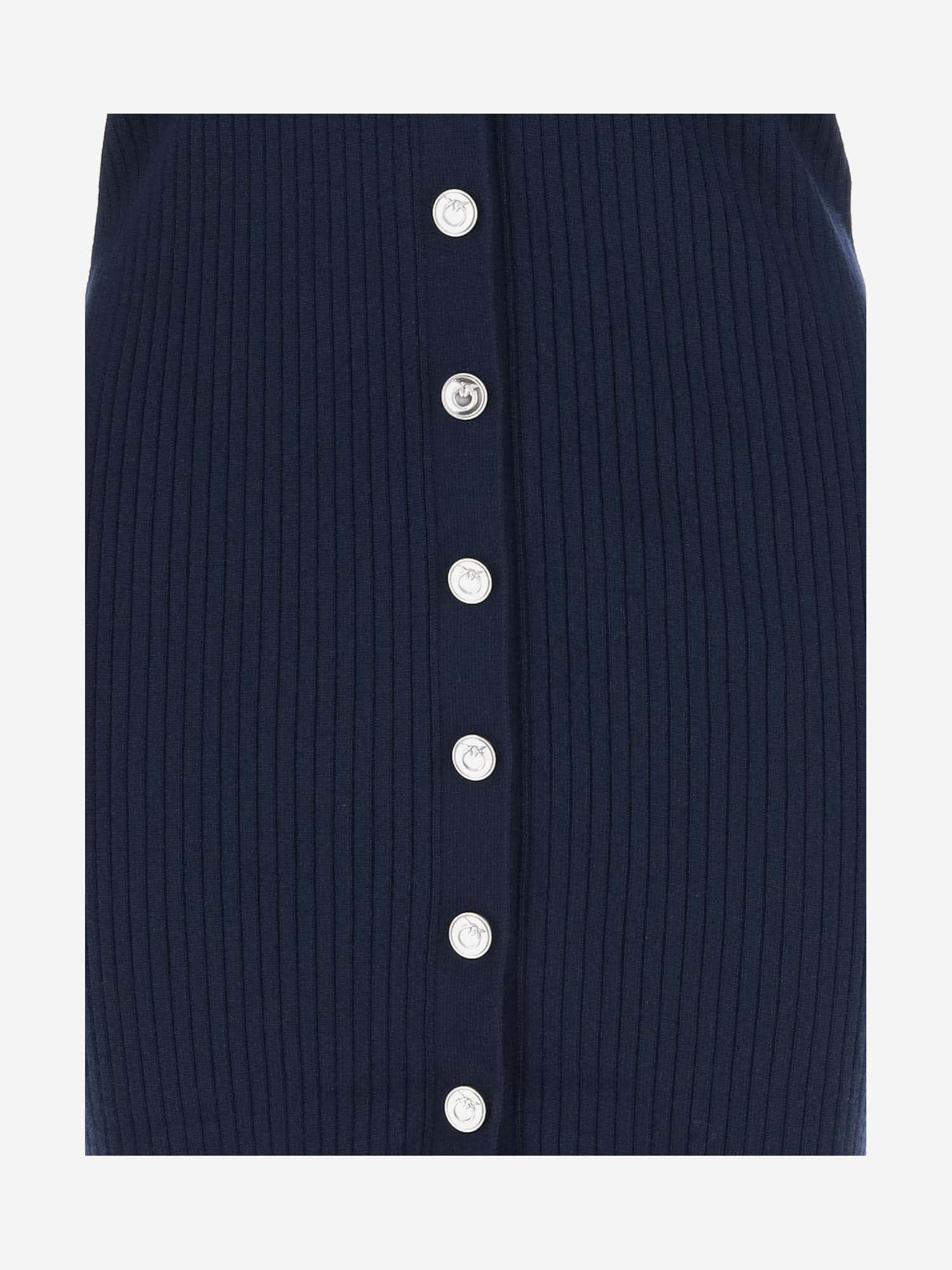 Shop Pinko Wool Blend Knit Dress In Blue