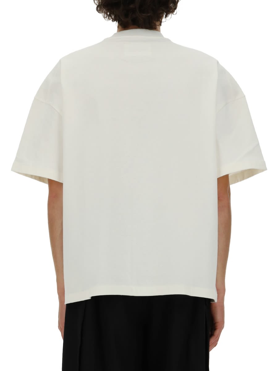 Shop Jil Sander T-shirt With Print In Beige