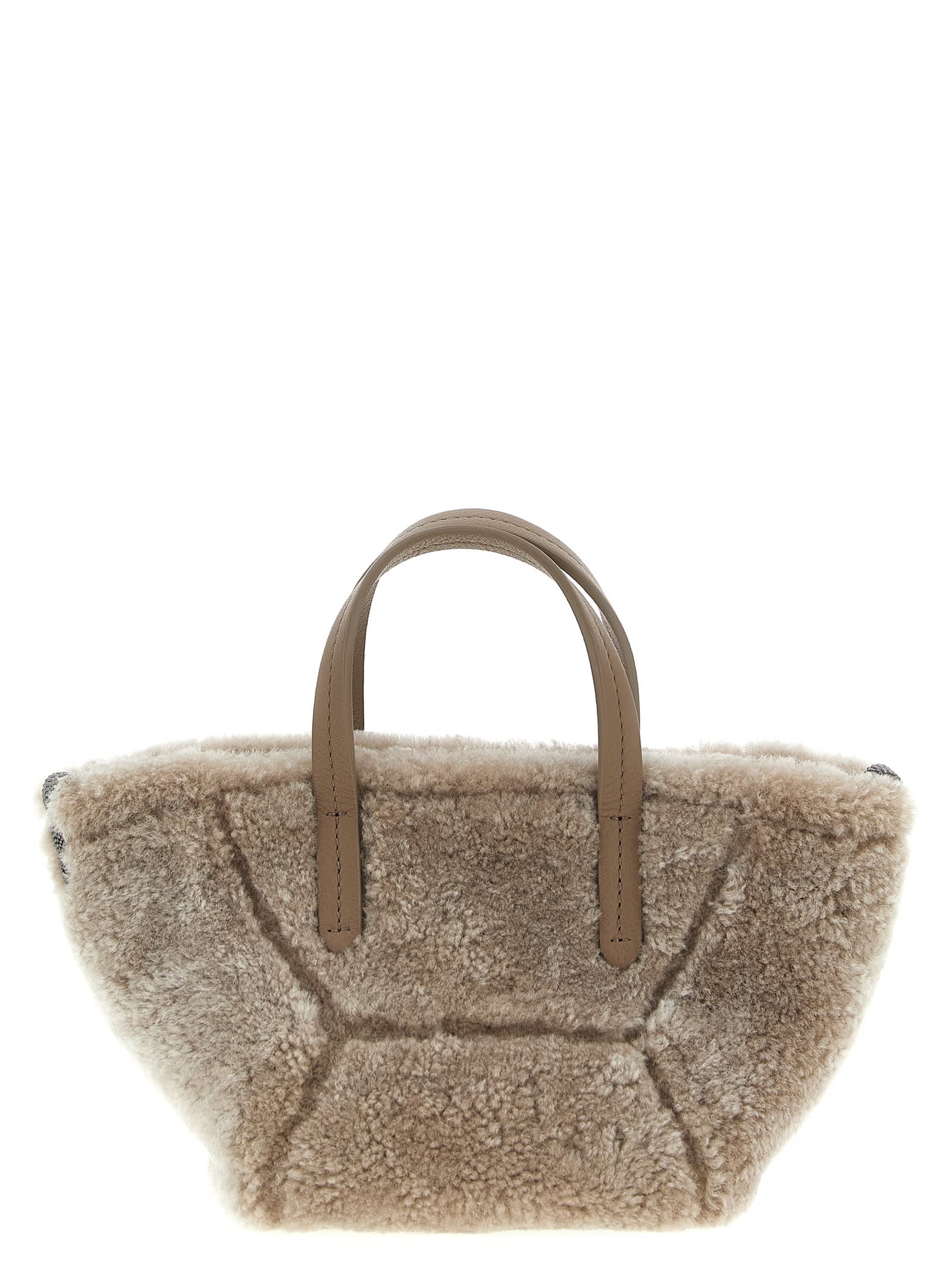 Brunello Cucinelli Bc Duo Mini Handbag In Gray