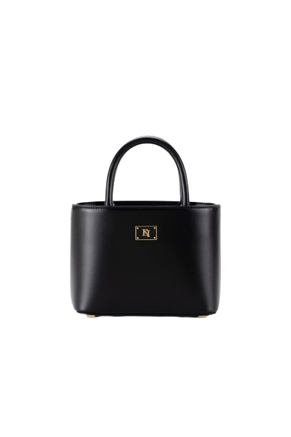 Shop Elisabetta Franchi Mini Shopper Bag In Nero