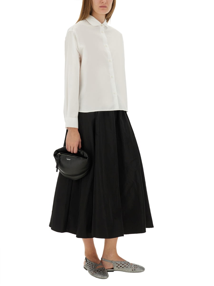 Aspesi Long Sleeve Collared Top For Everyday Wear In Animal Print