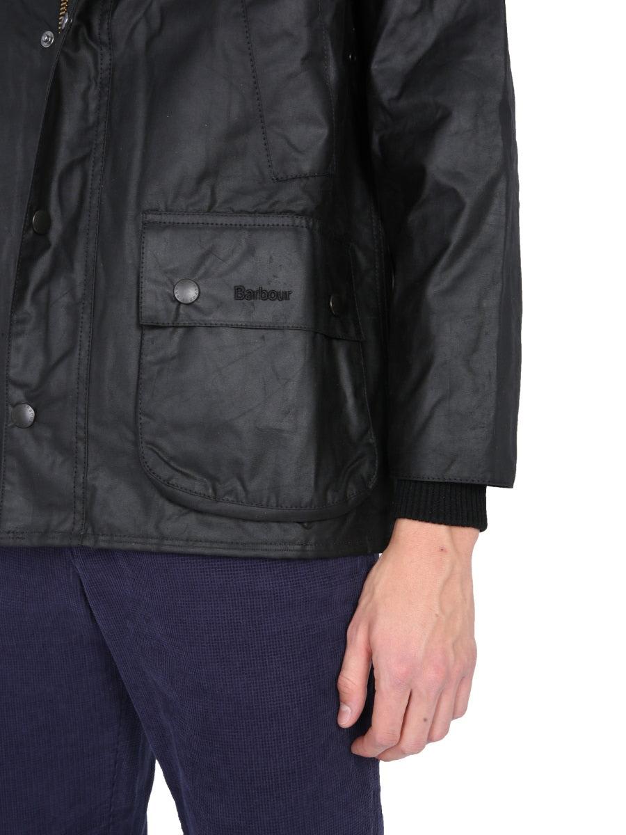 Shop Barbour Bedale Waxed Jacket In Black