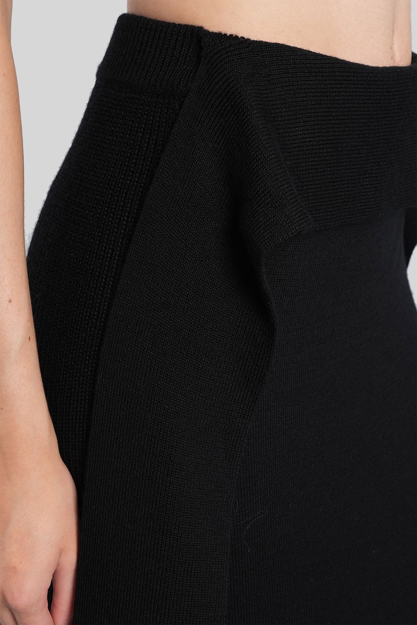 Entire Studios Tier Skirt Skirt In Black Wool In Black