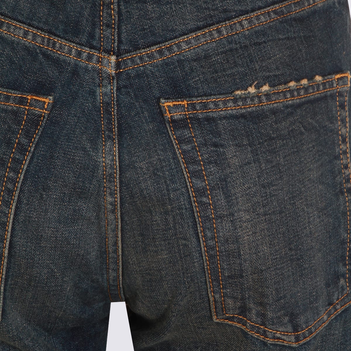 Maison Margiela Jeans Blue And Green In Blue