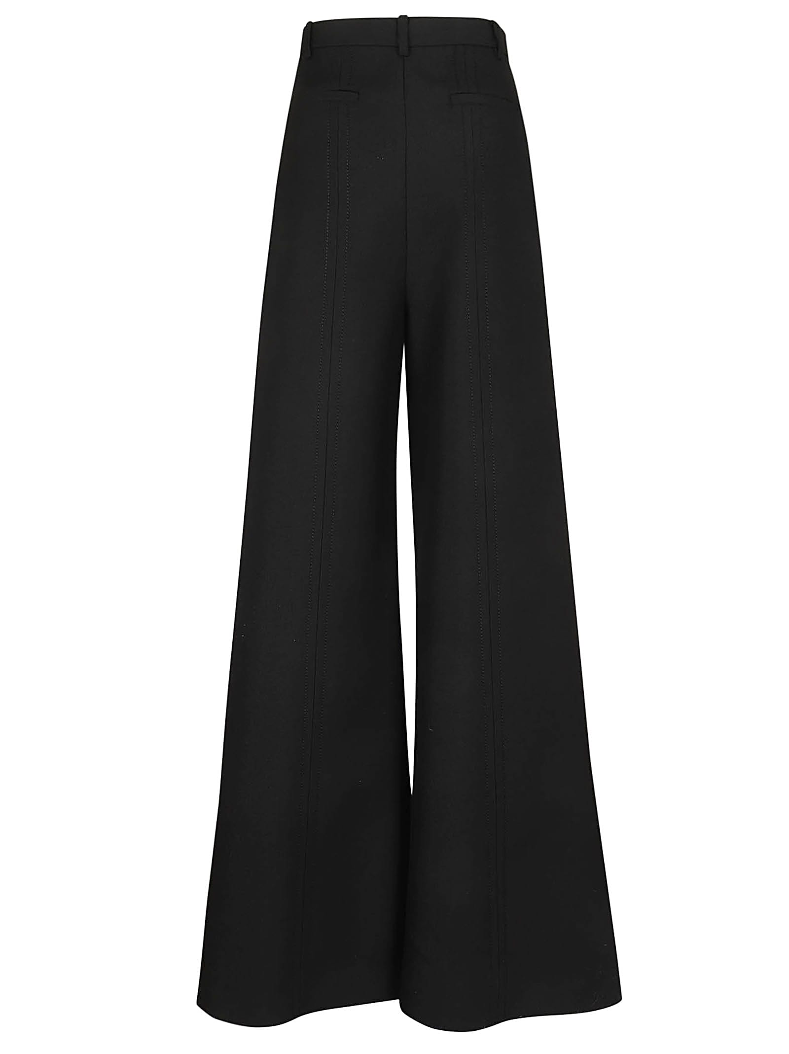 Shop Valentino Pantalone Solid Double Compact Drill In No Nero