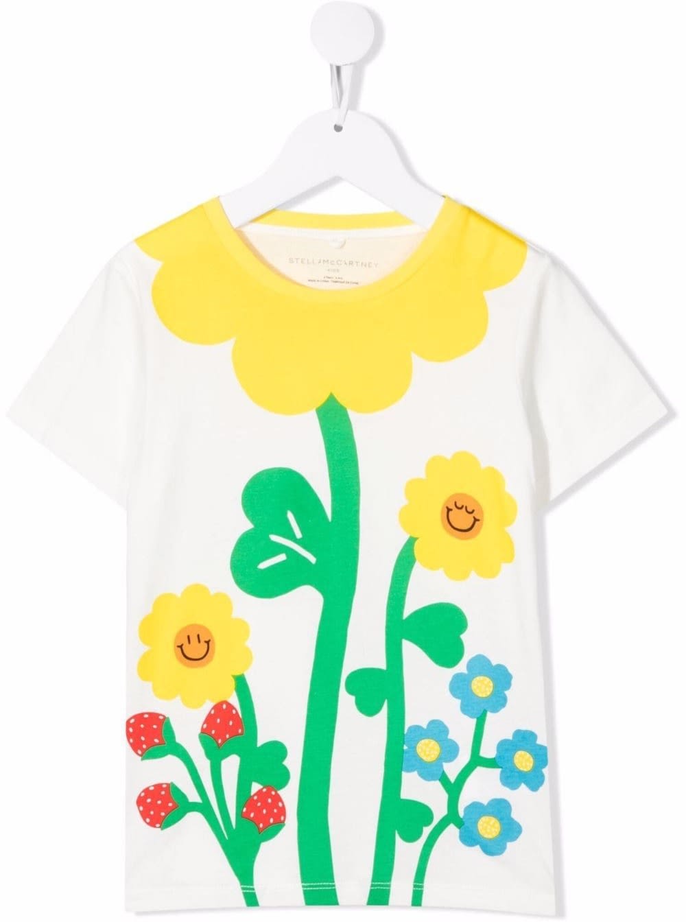 Stella McCartney Kids Stella Mc Cartney Kids Girls Multicolor Floral Print Cotton T-shirt