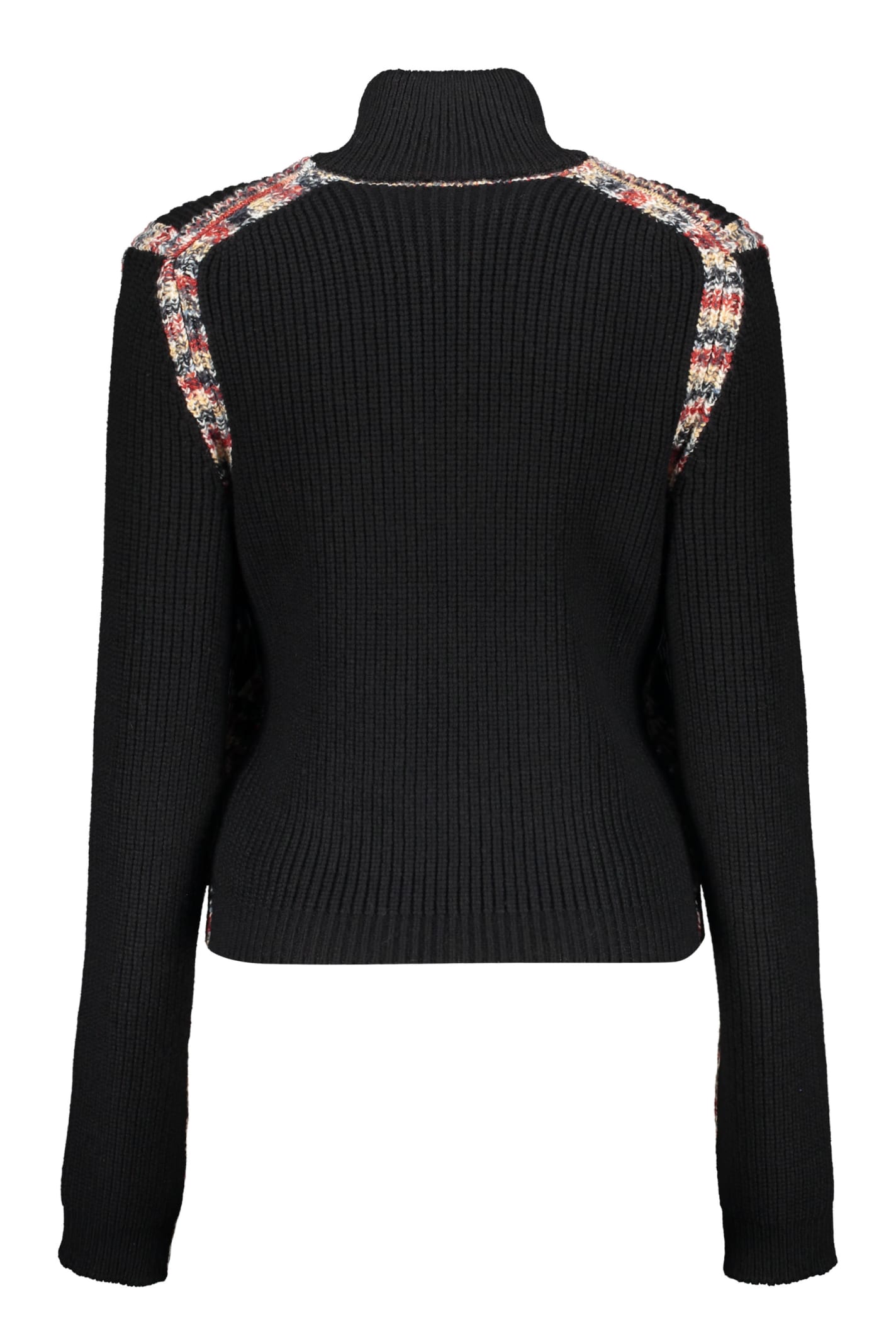 Shop Missoni Wool Stand-up Collar Sweater In Black