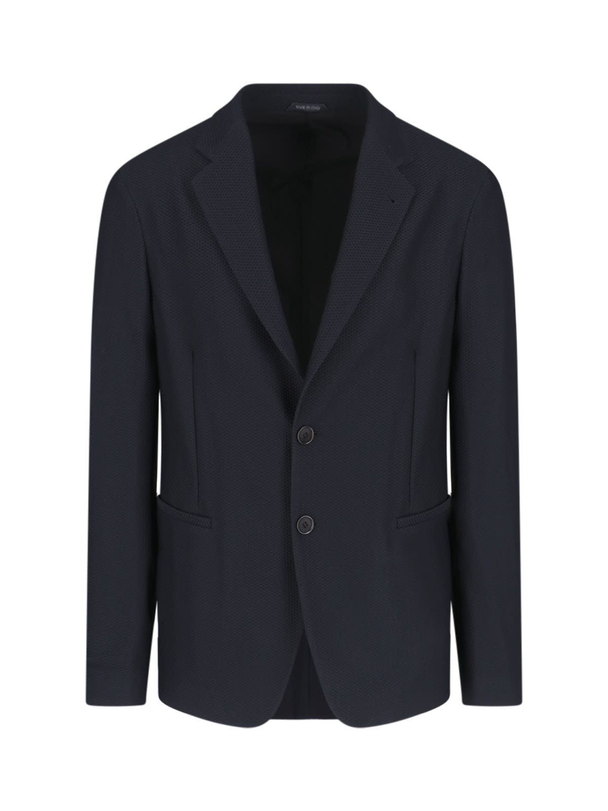 Shop Giorgio Armani Single-breasted Blazer In Black