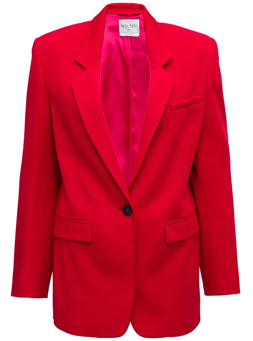 Forte Forte Single-breasted Red Wool Blend Blazer