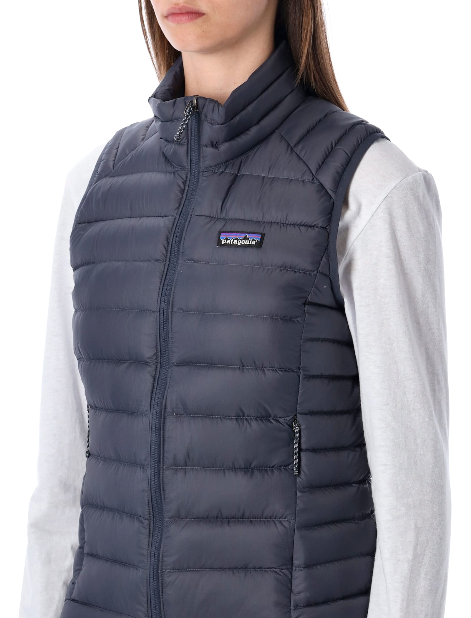 Patagonia Down Sweater Recycled Down Vest In Blue