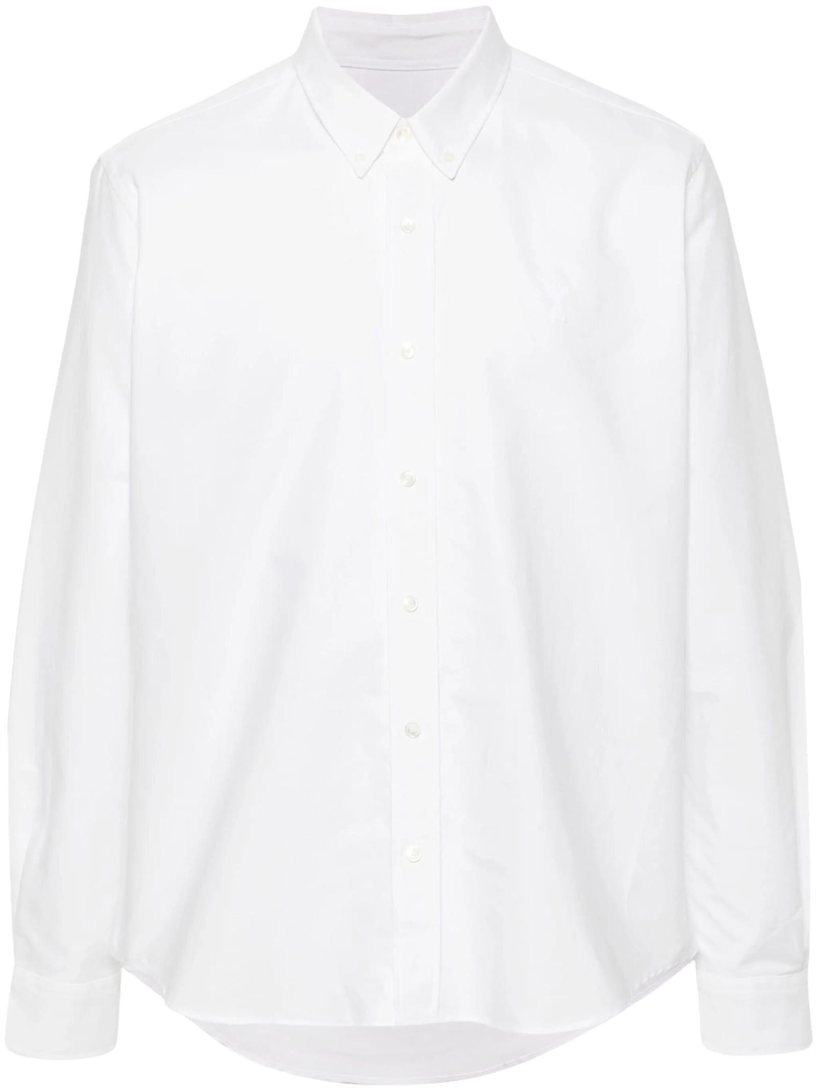 Shop Ami Alexandre Mattiussi Classic Fit Shirt In Natural White