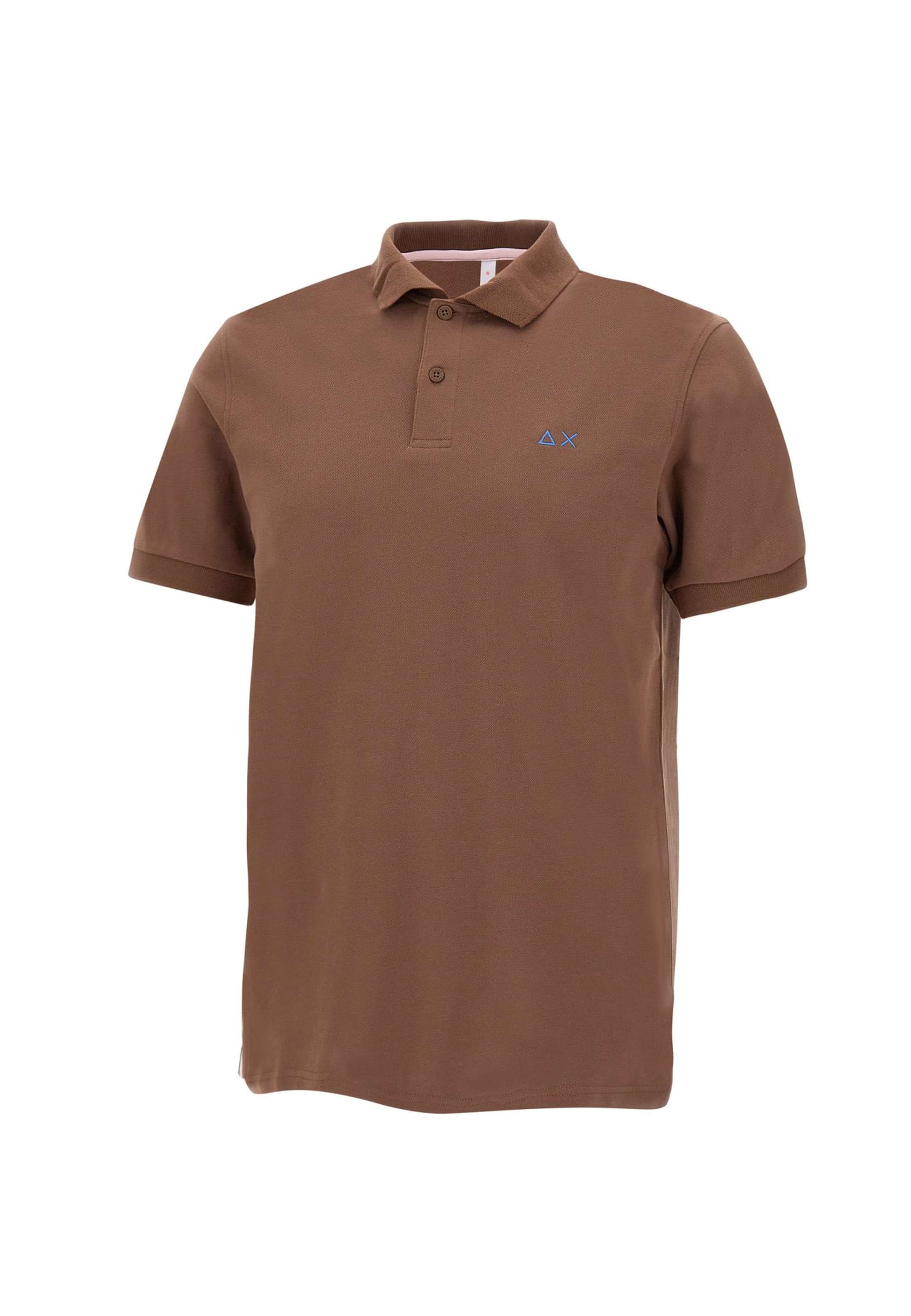 Shop Sun 68 Solid Pique Cotton Polo Shirt In Brown