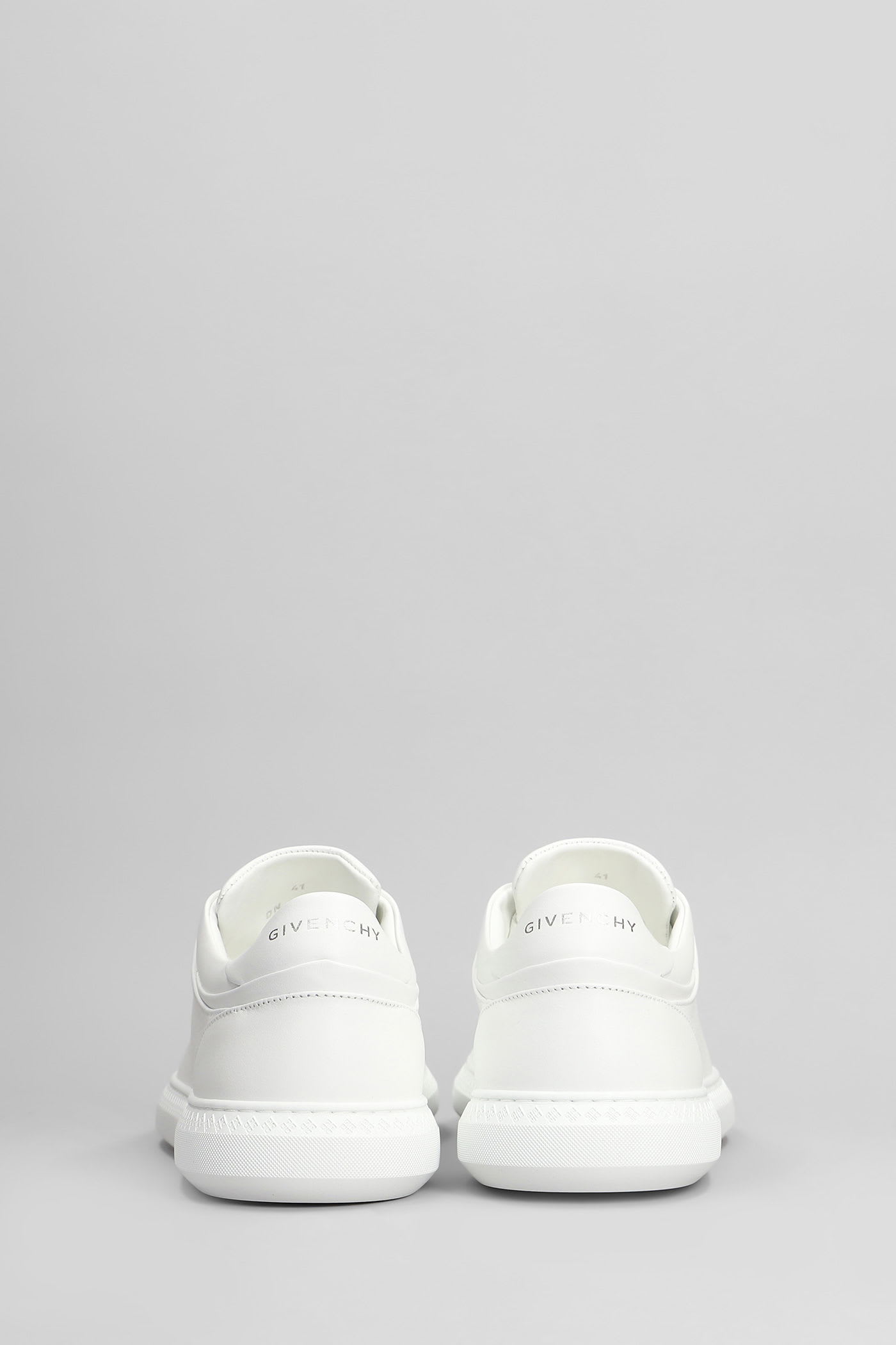 Givenchy Low Top Leather Sneakers With Perforated Detailing