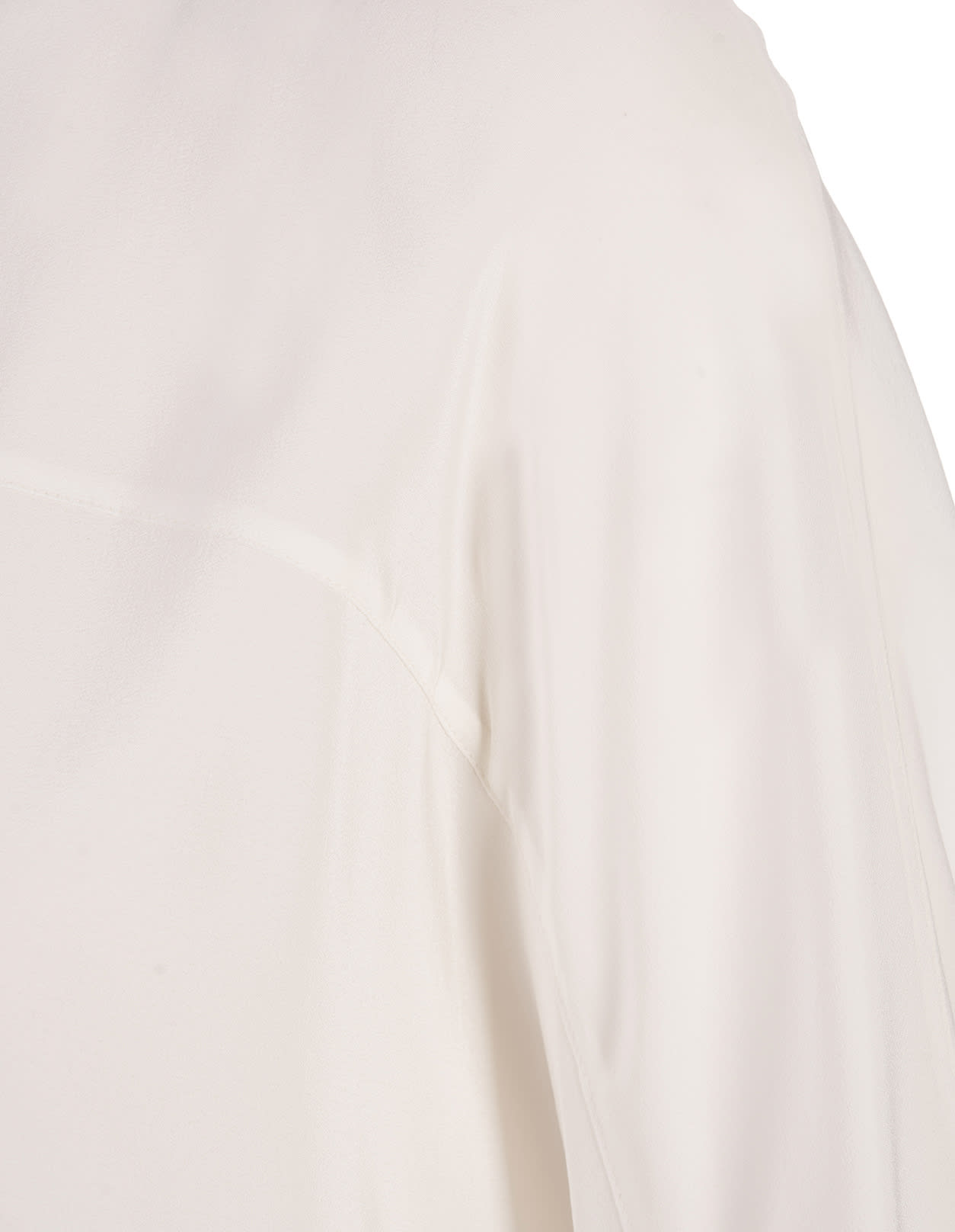 Shop Aspesi Ivory Silk Blouse In White