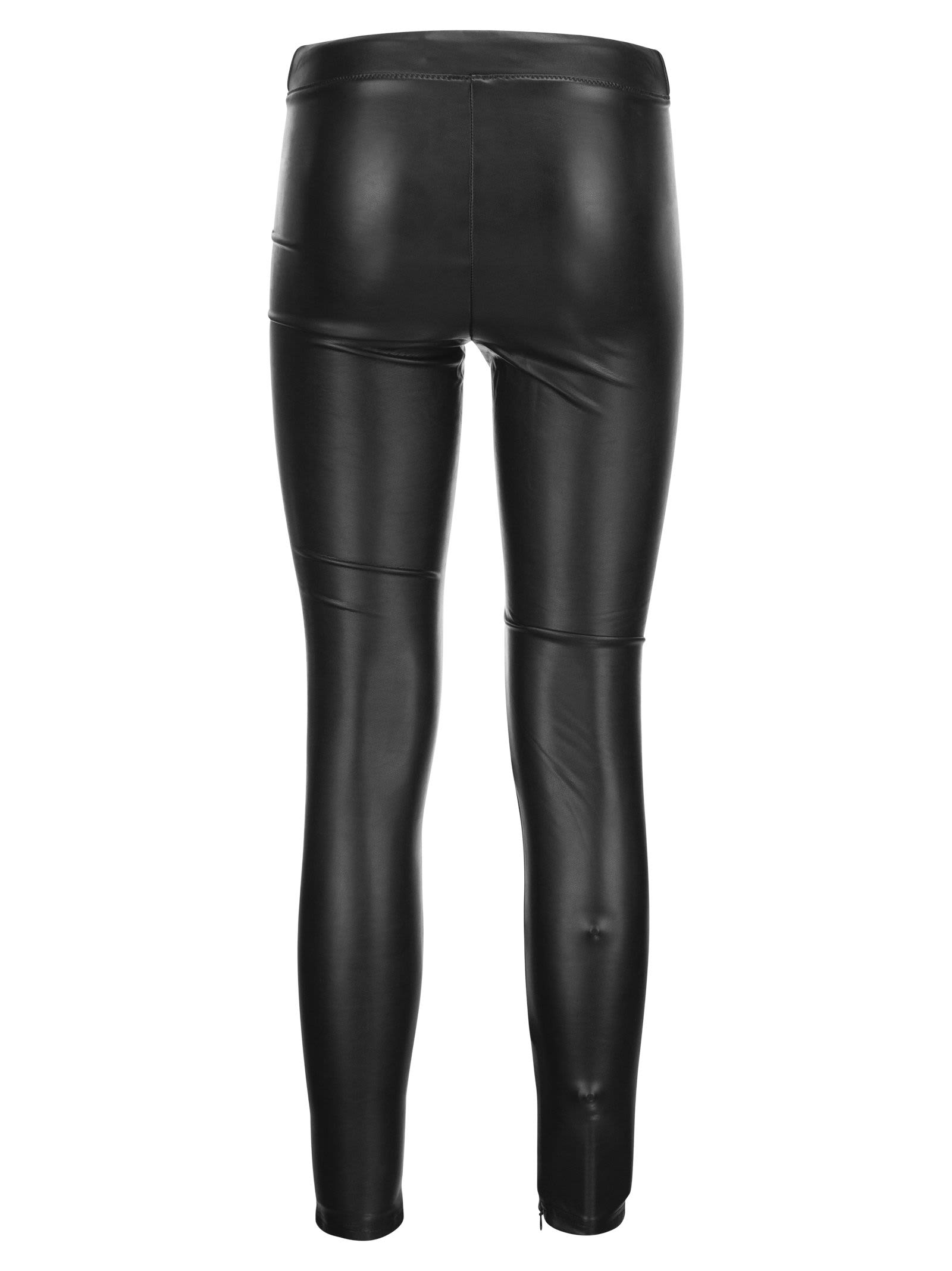 MICHAEL MICHAEL KORS Black imitation leather leggings