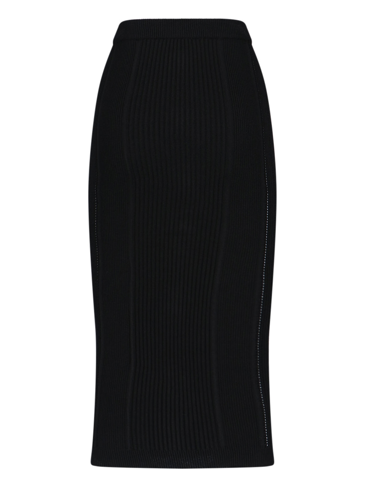 Shop Balmain Midi Skirt In Black