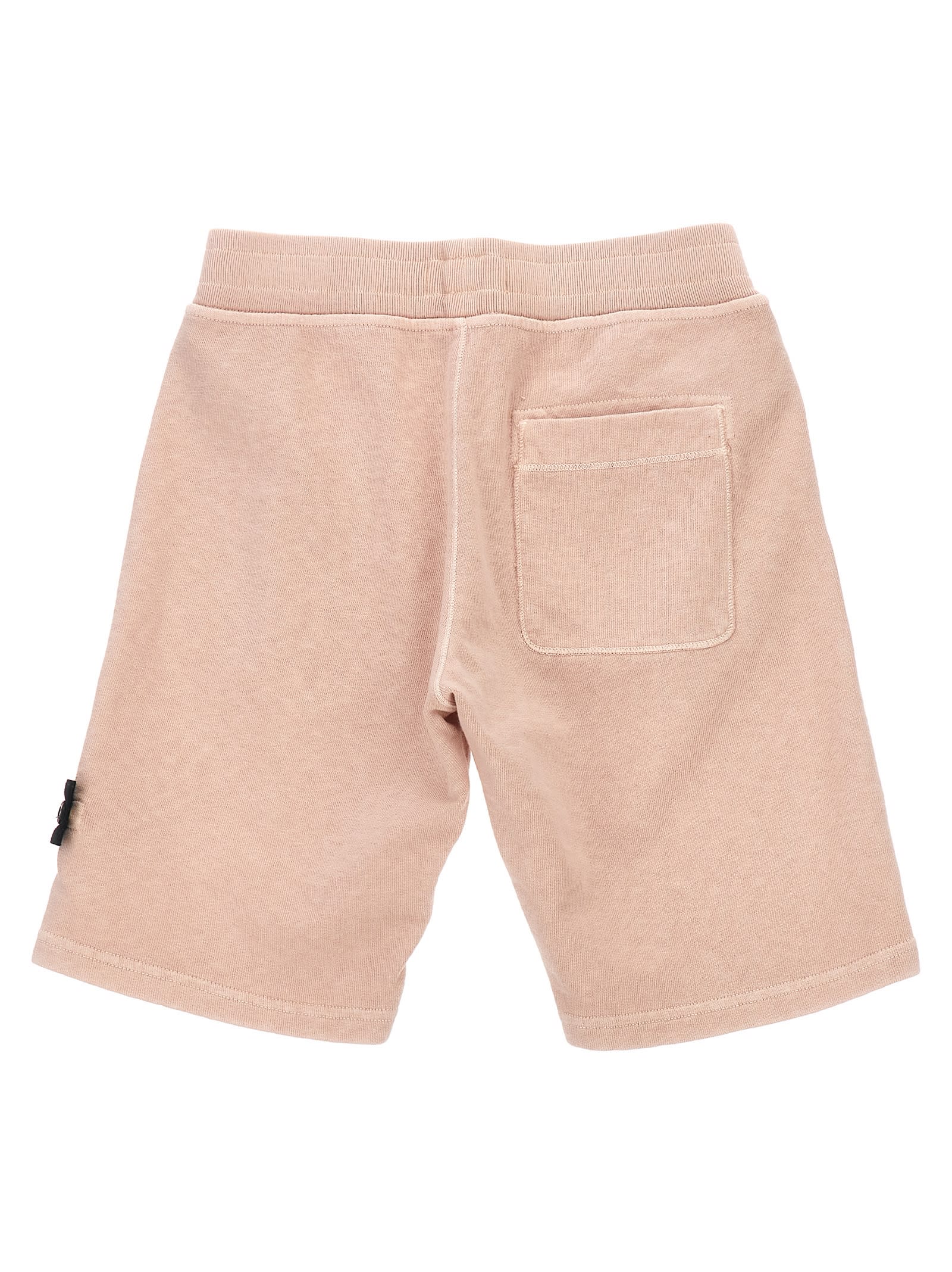 Stone Island Logo Badge Bermuda Shorts In Pink