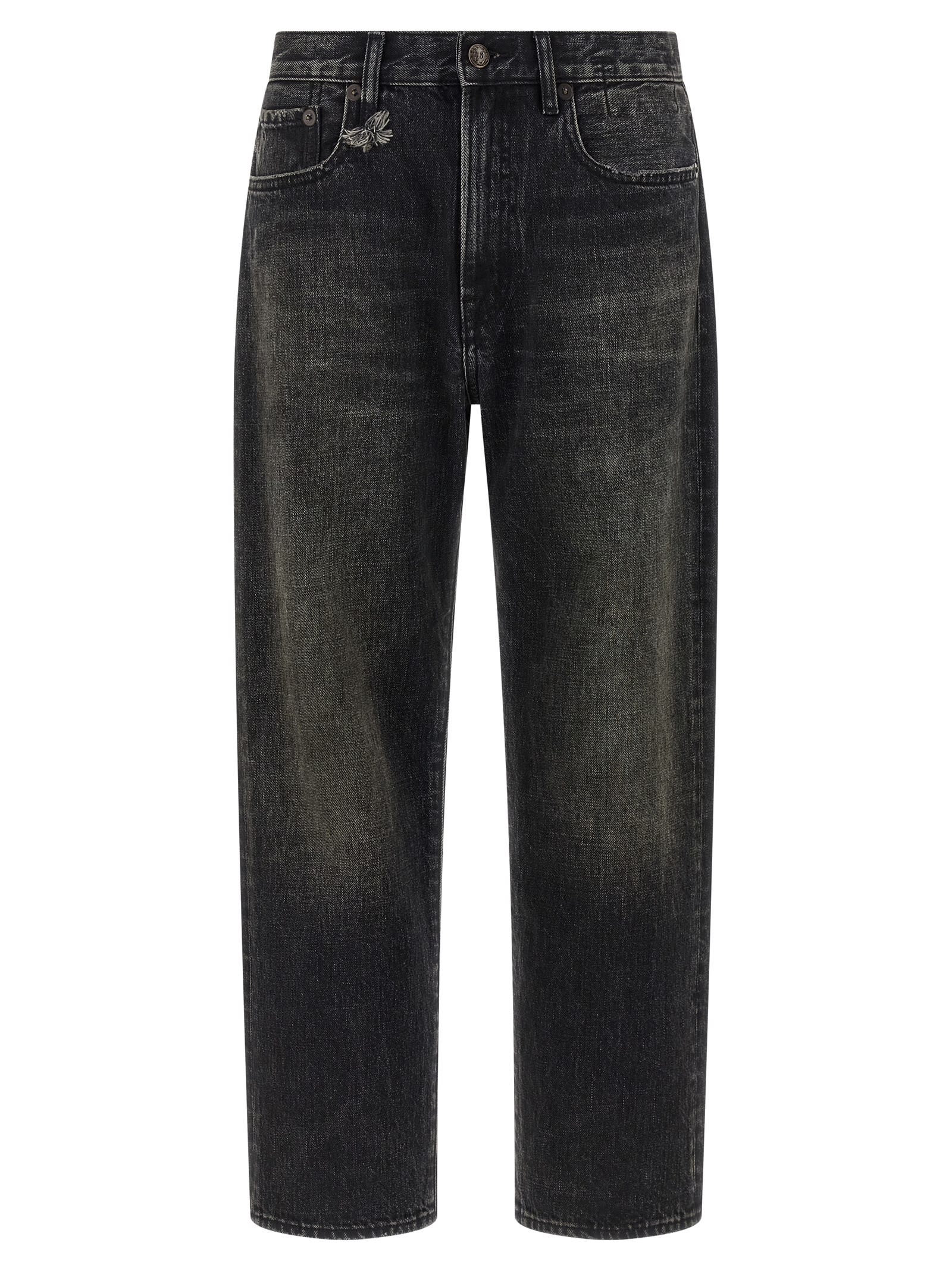 R13 Crossover Five-pocket Jeans In Black