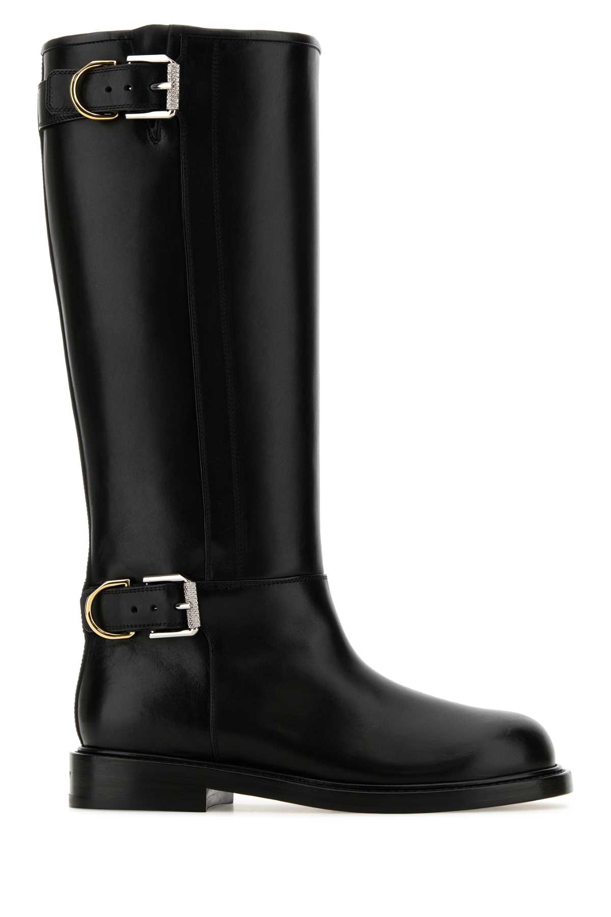 GIVENCHY BLACK LEATHER VOYOU BOOTS 