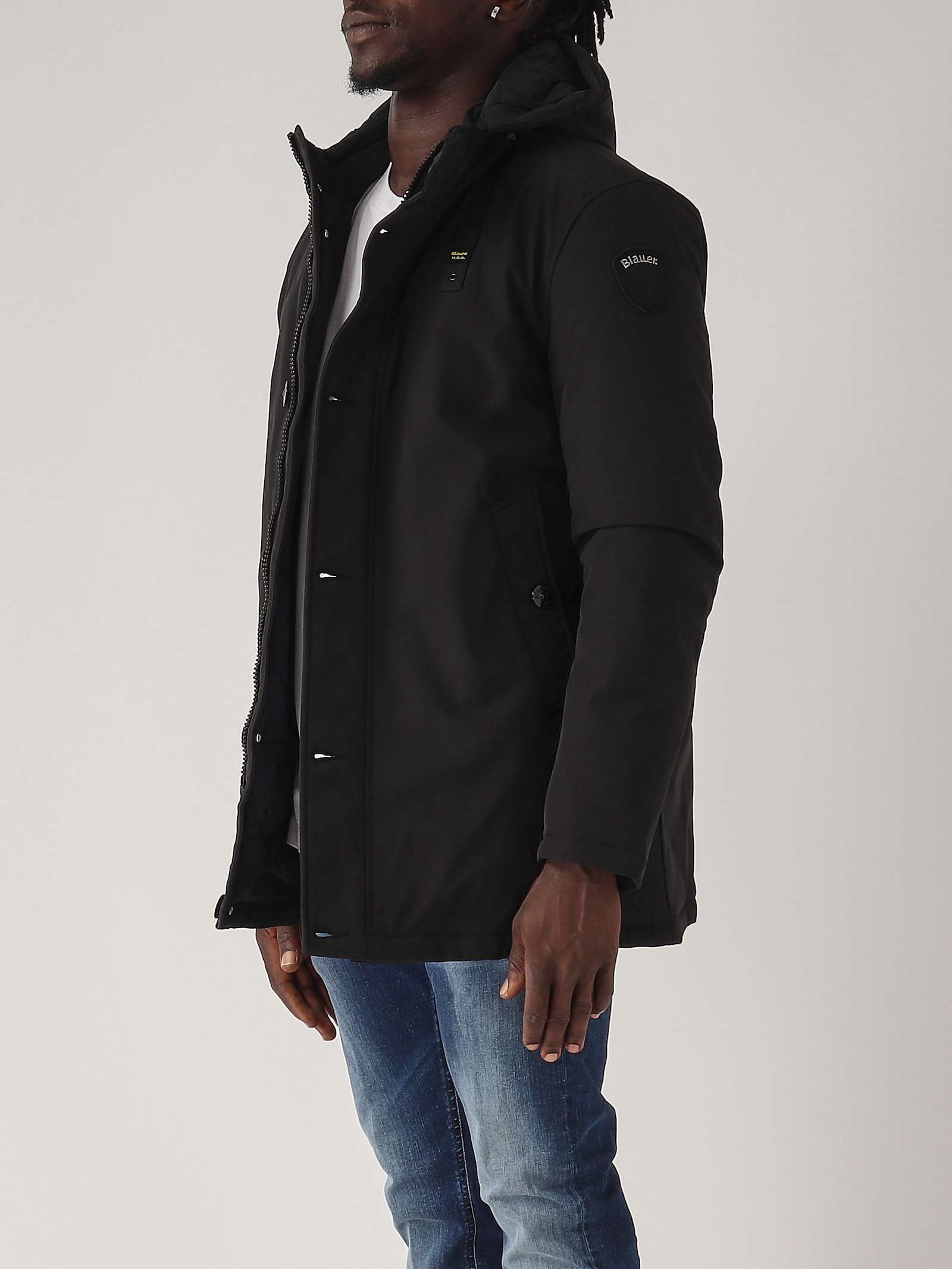 Shop Blauer Giubbotto Uomo Chester Interno 100 Piuma Jacket In Nero