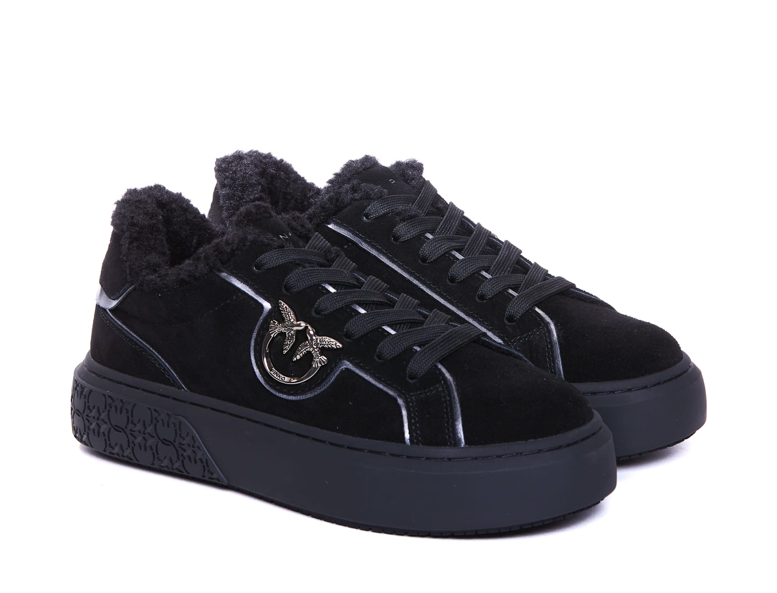 Shop Pinko Yoko Sneakers In Black