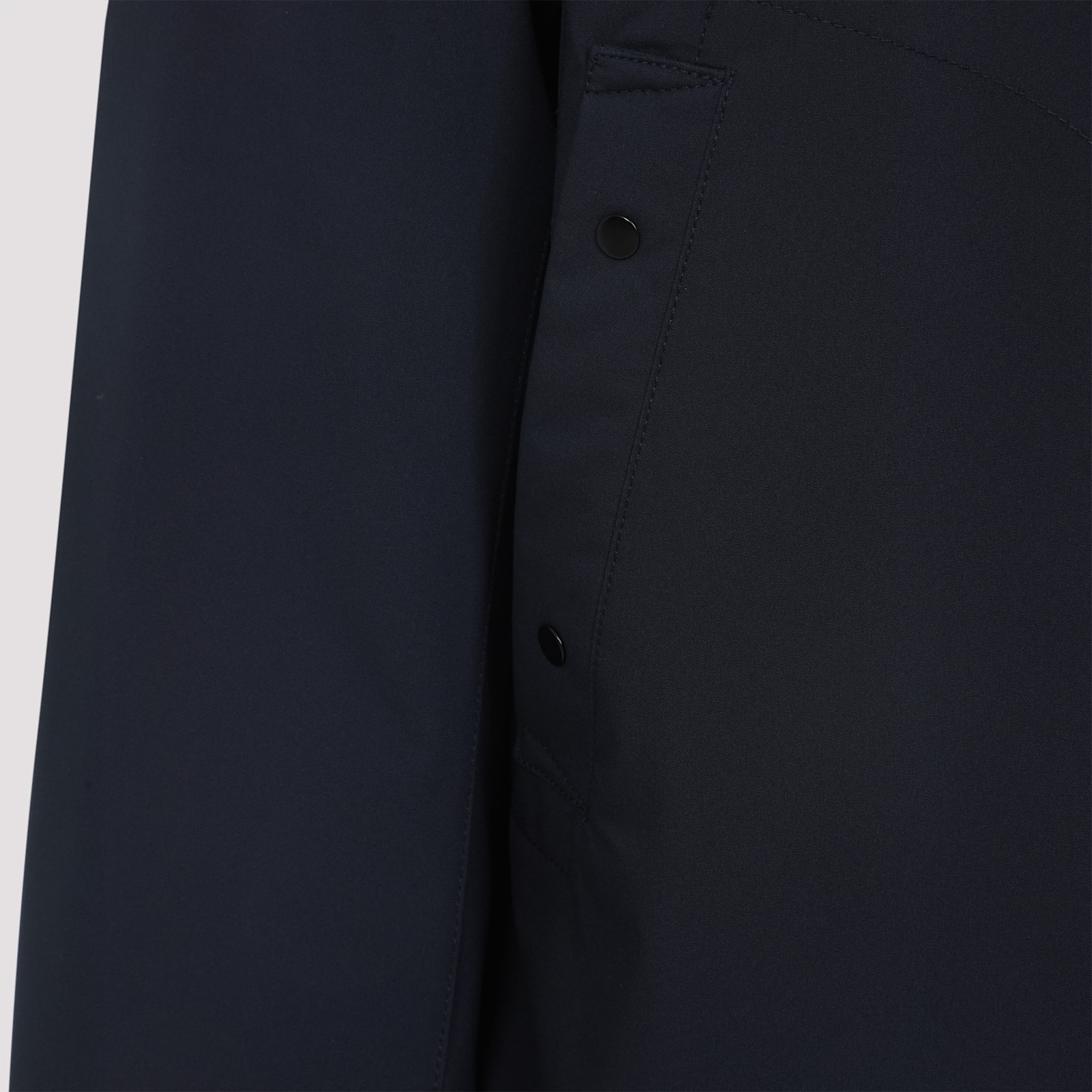 Stone Island Short Parka In Blue