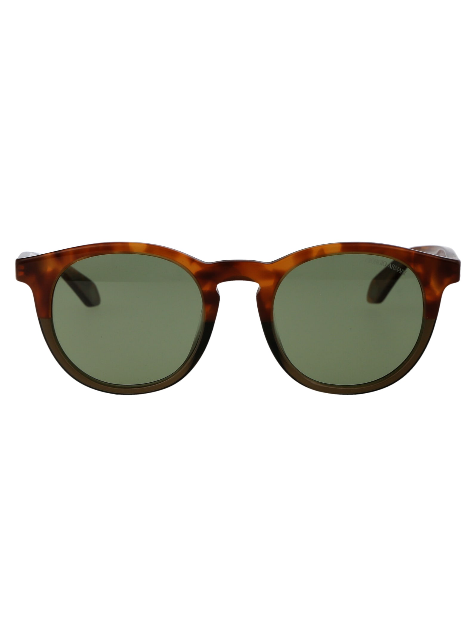 Shop Giorgio Armani 0ar8192 Sunglasses In 598814 Havana Red/opal Olive Green