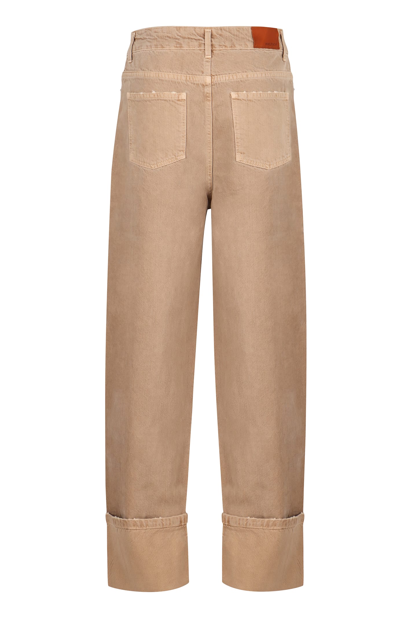 Shop Halfboy Boyfriend Jeans In Beige