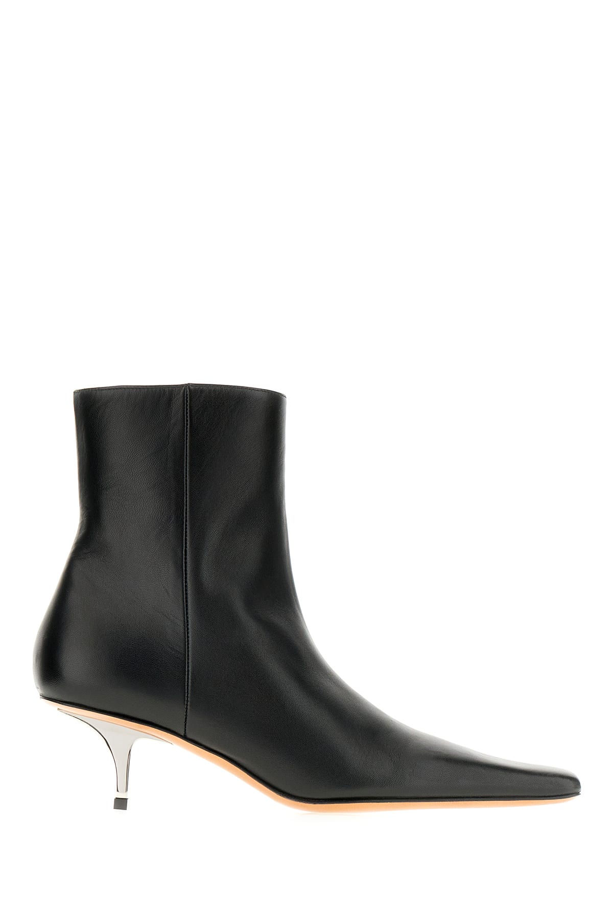 Black Nappa Leather Ankle Boots