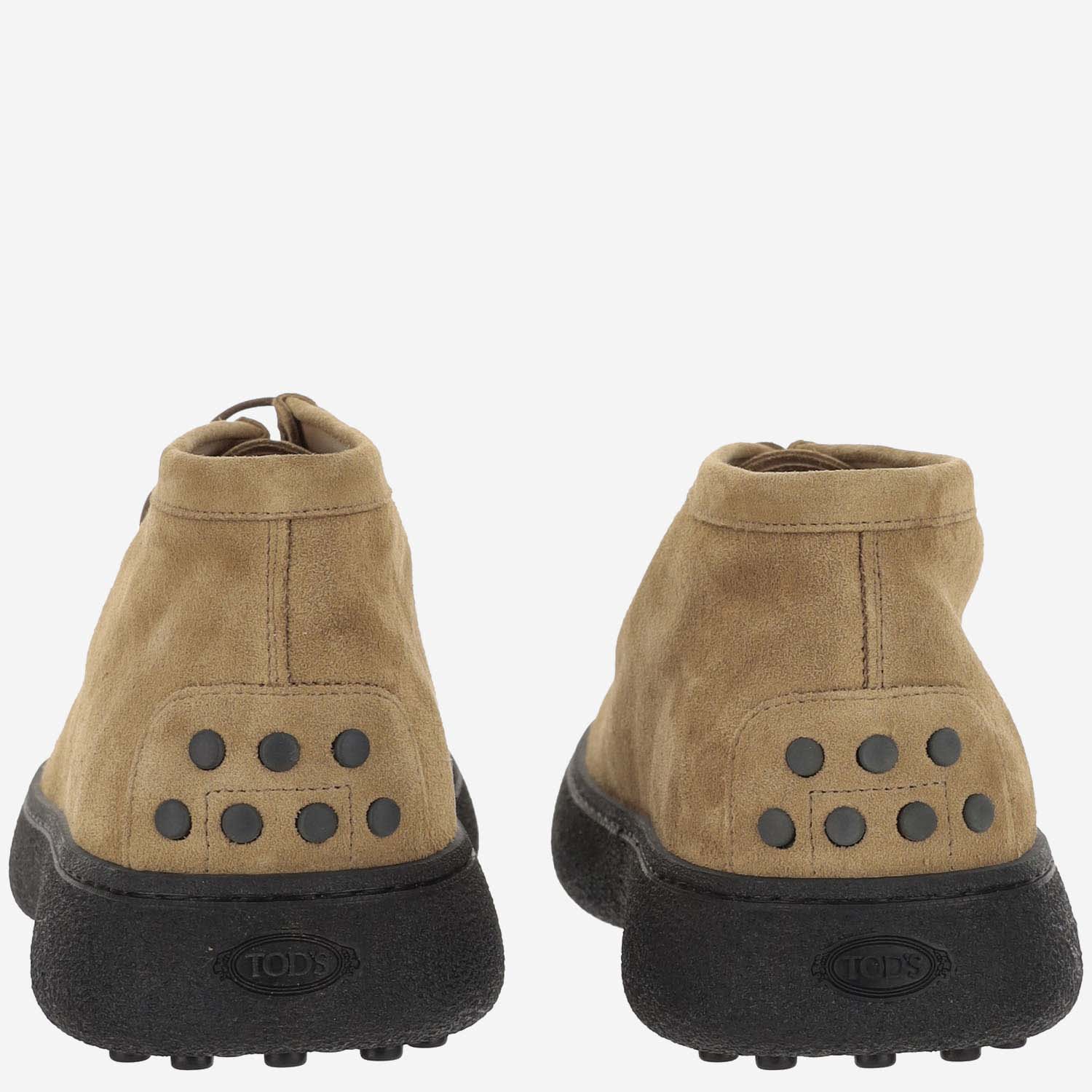 Tod's Burlotto Gommino Lace-up Boots In Beige