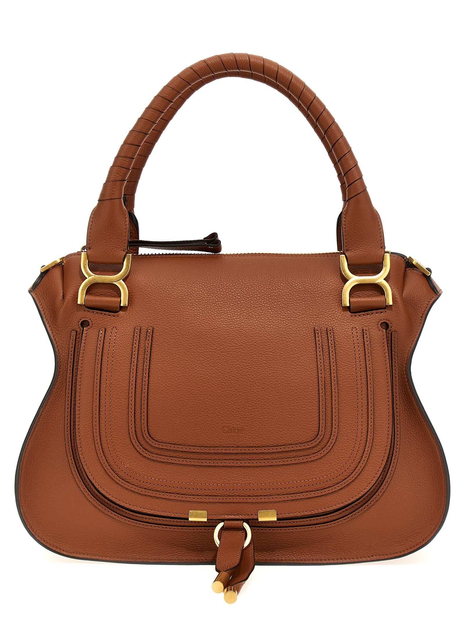 Shop Chloé Marcie Crossbody Bag In Brown