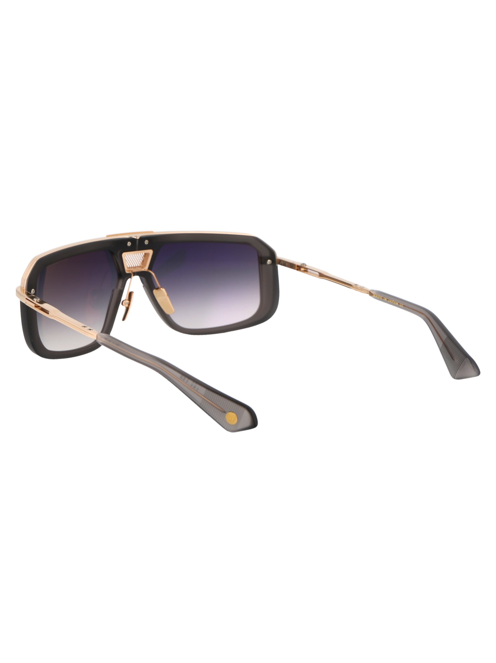 Shop Dita Mach-eight Sunglasses In Satin Crystal Grey - White Gold To Clear