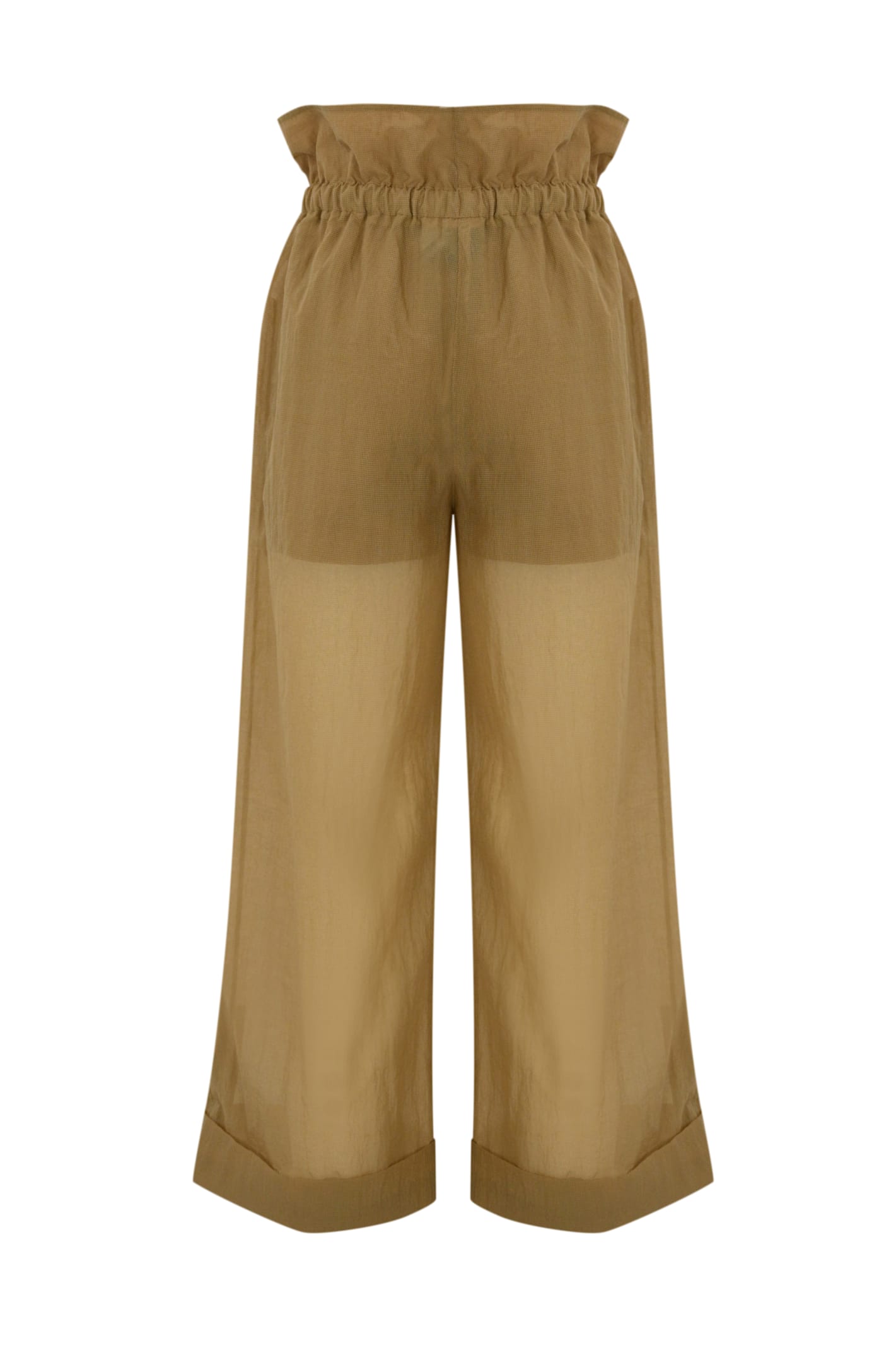 Shop Pinko Somebody Culotte Trousers In Light Fabric In Tabacco