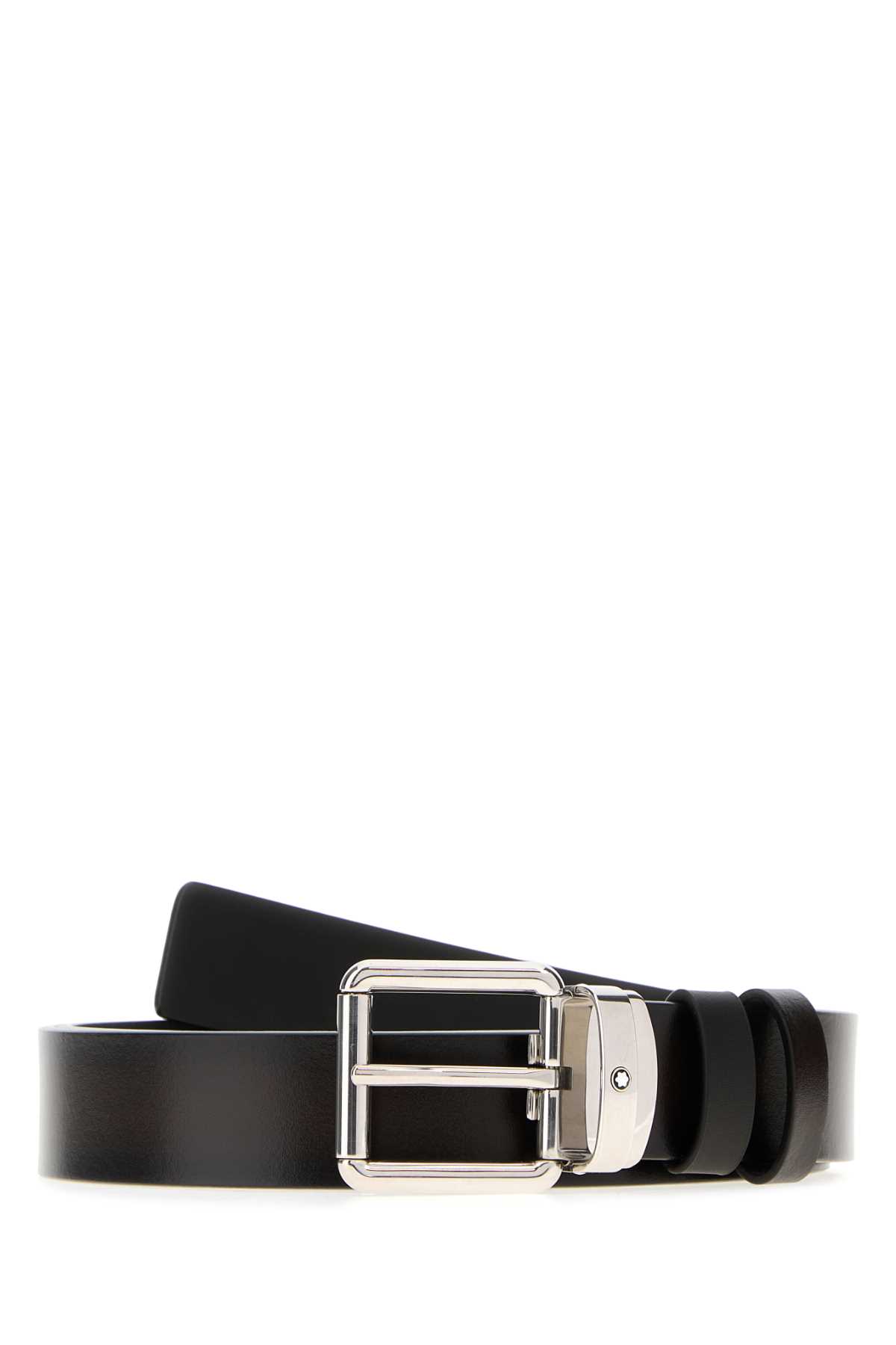 Black Leather Reversible Belt