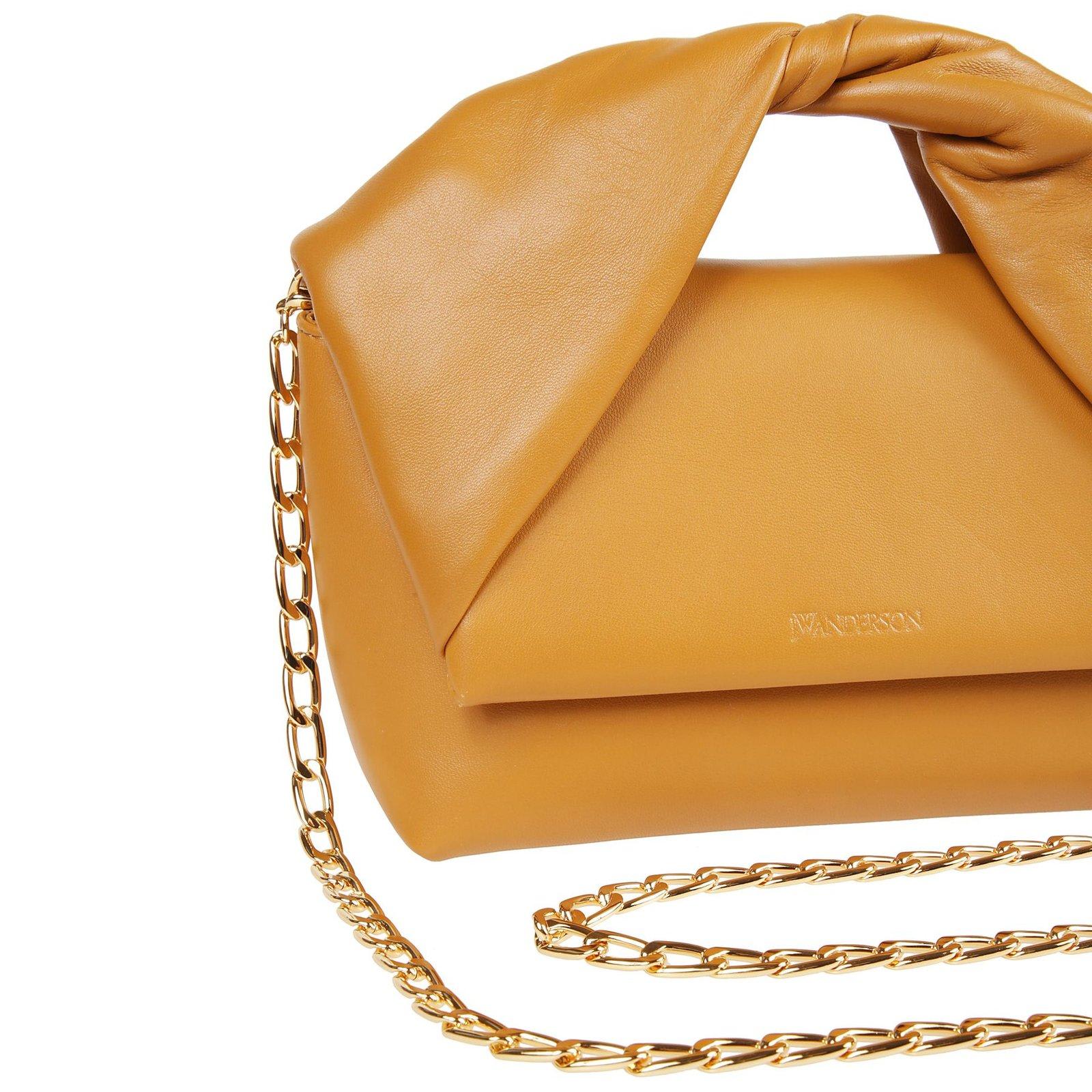 Jw Anderson Medium Twister Top Handle Bag In Caramel