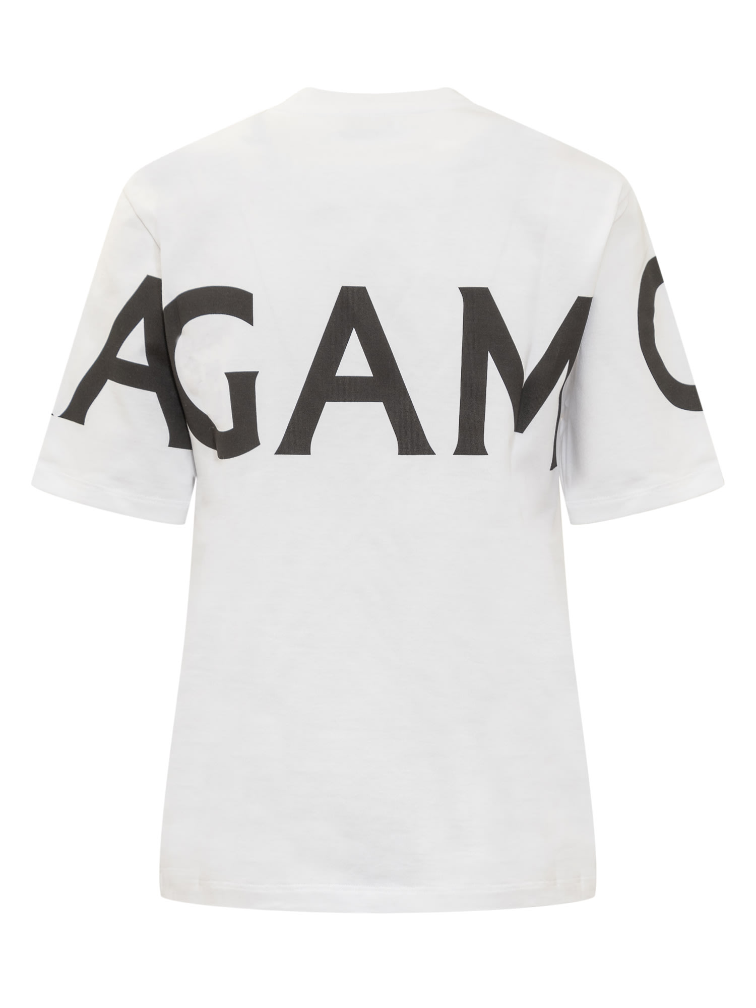 Shop Ferragamo Manifesto T-shirt In Bianco